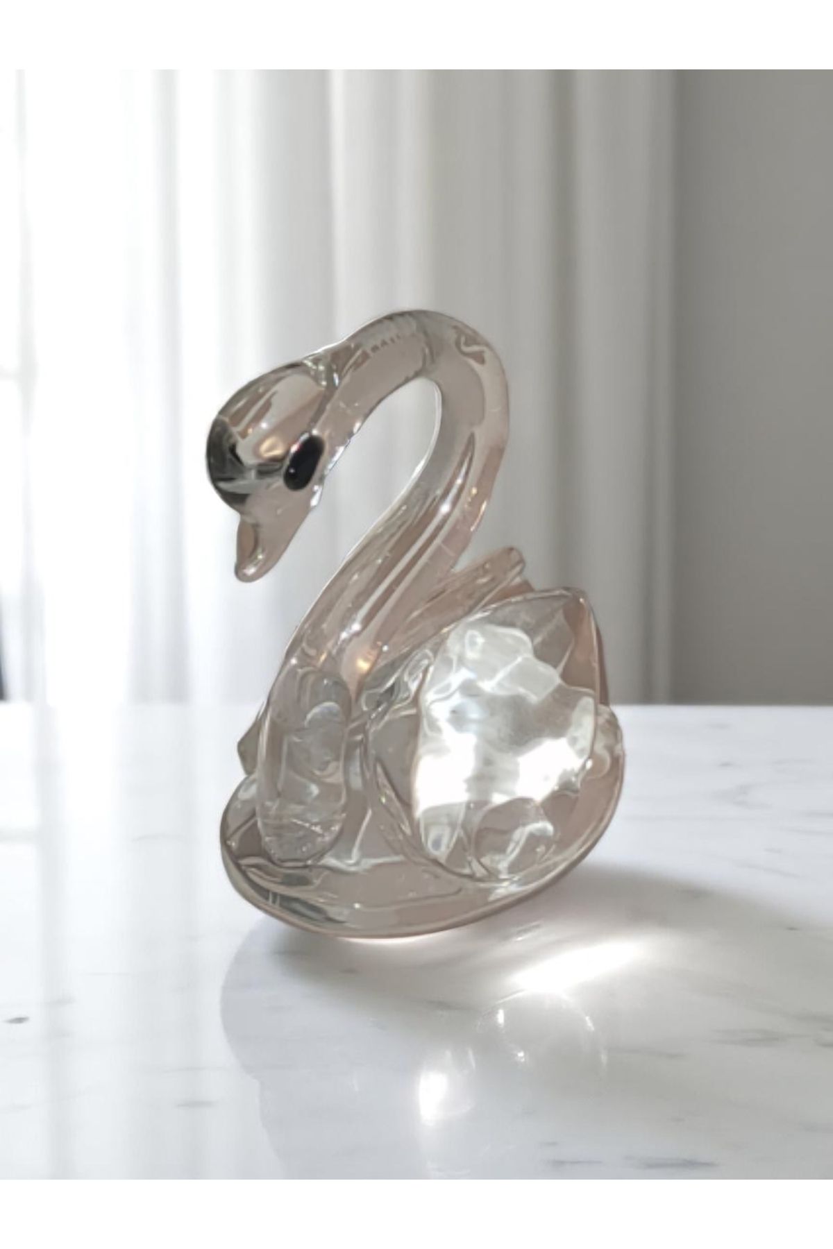 Land of Souvenir Kristal Kuğu Küçük Dekoratif Obje Biblo Süs