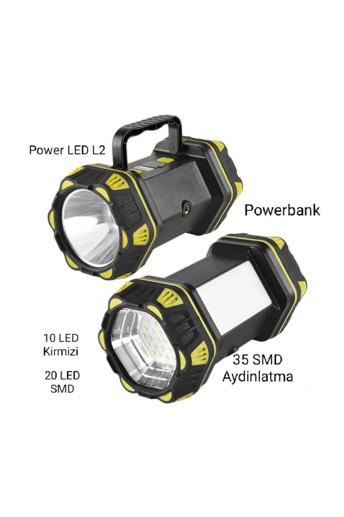 TimeStart F.B.I F-262 Yeni Güçlü Çift Taraflı Taşınabilir Spot Ve Işıldak USB Powerbank Şarjlı Fener