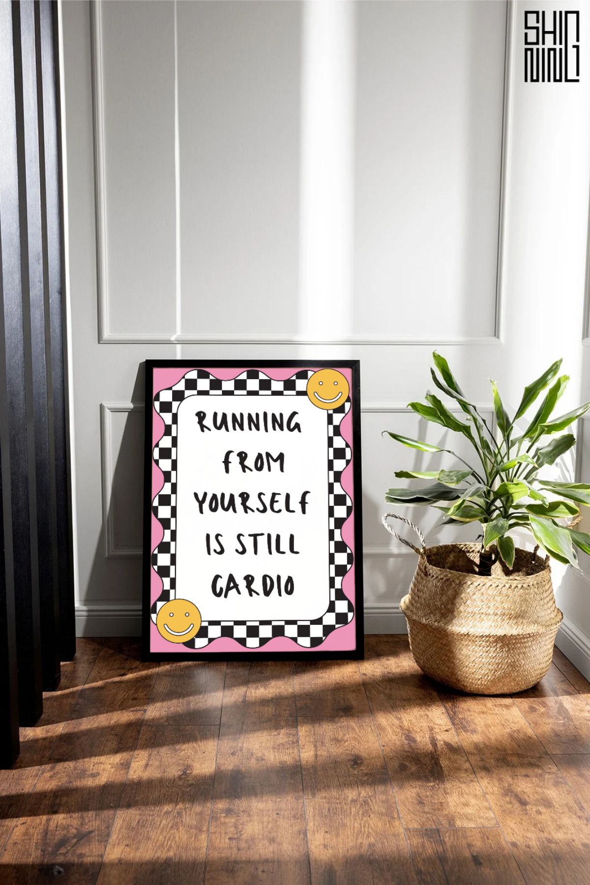 Home Çerçeveli "RUNNING FROM YOURSELF IS STILL CARDIO" Tasarım Tablo