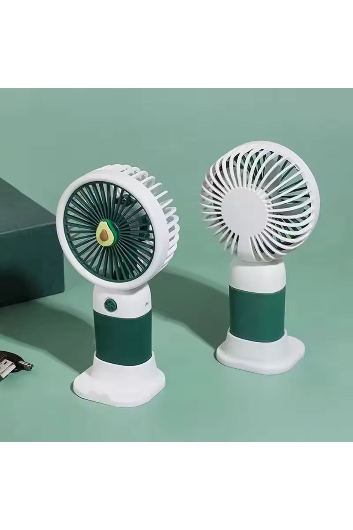 Deppo Trend Masaüstü Ev/Ofis/Elde Kullanım için Uygun Figürlü Şarj Edileblir Vantilatör Serinletici Soğutucu Fan