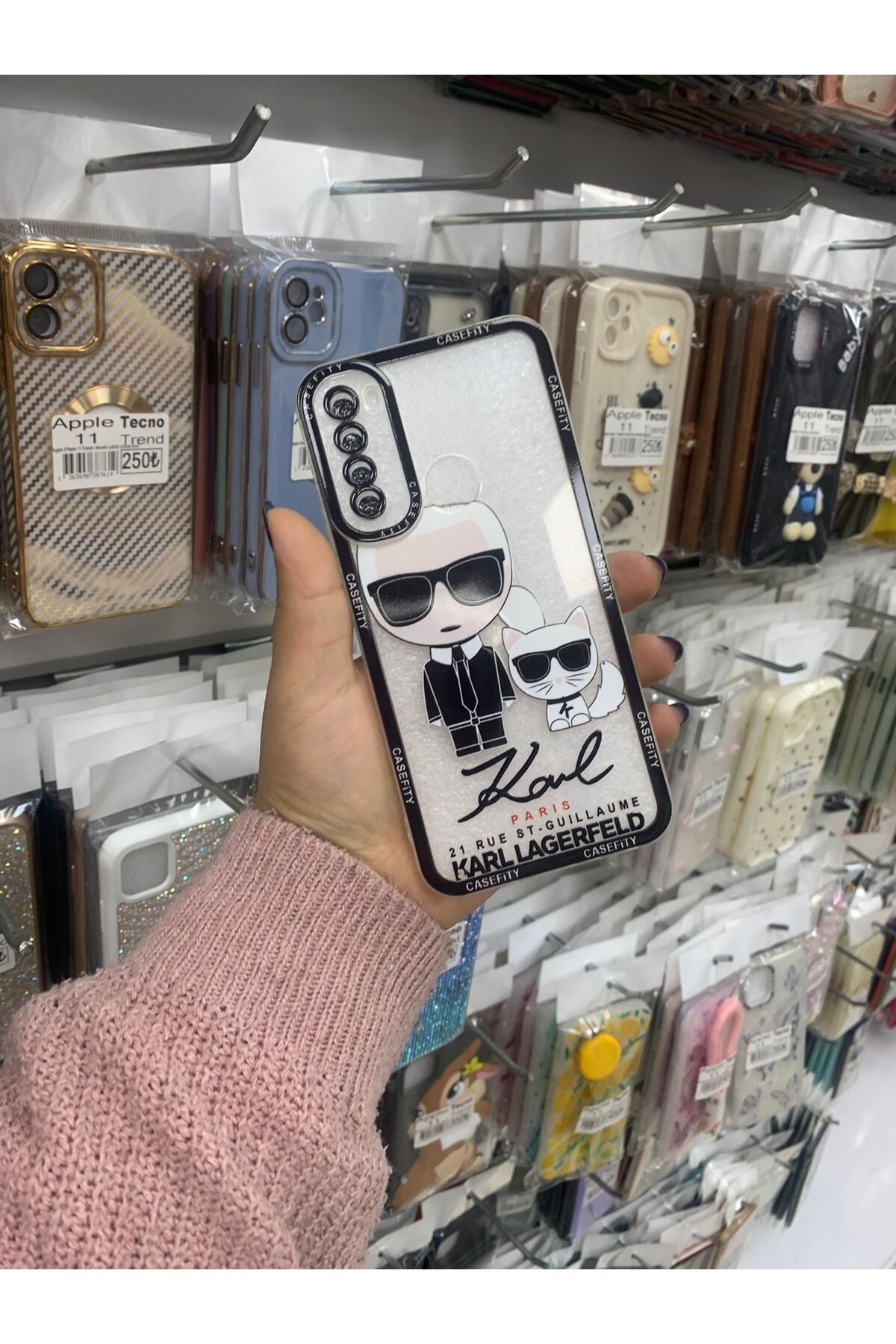 TECNOTREND Redmi Note 8 desenli şeffaf silikon kılıf
