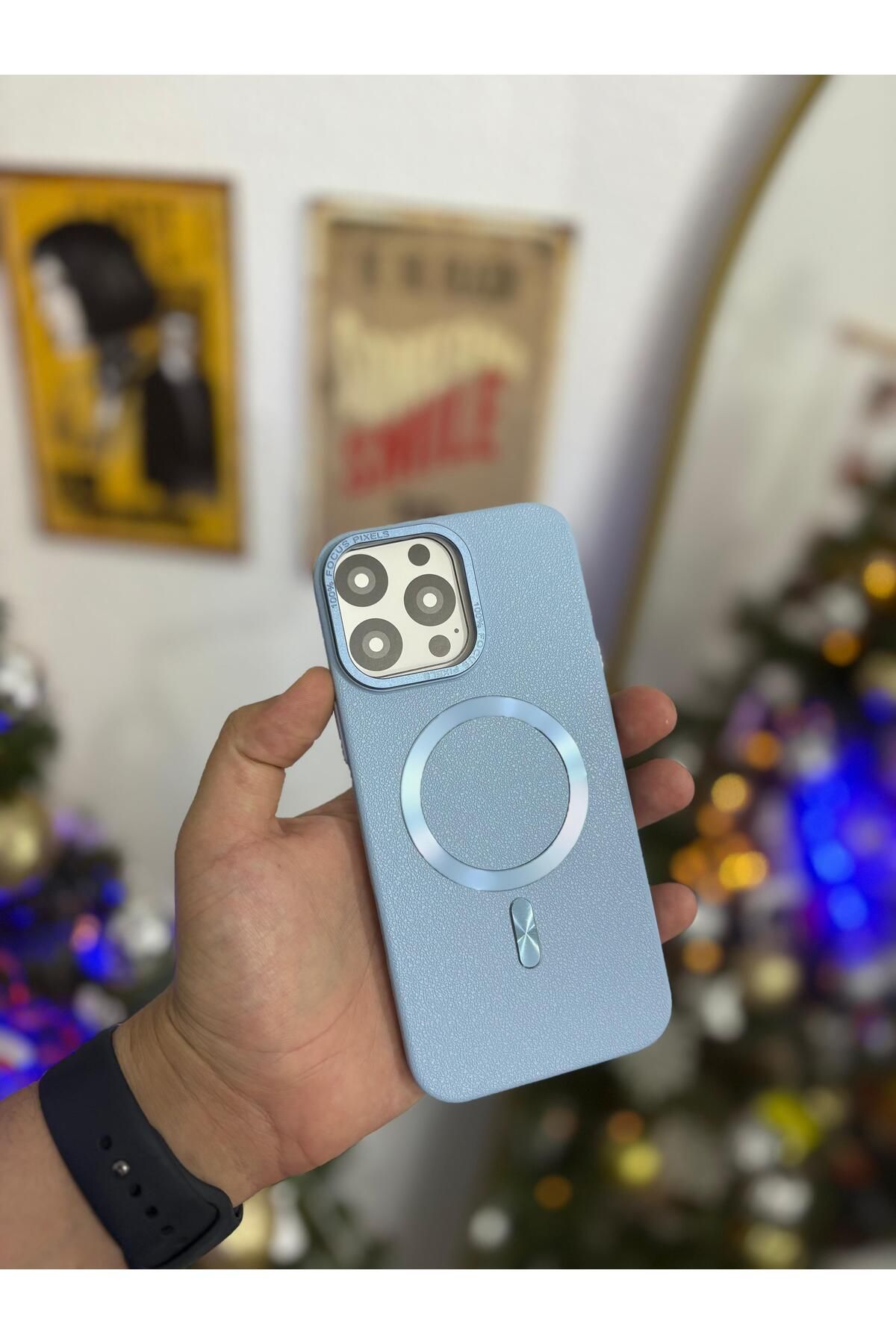 Kilif365 iPhone 16 Pro Max Deri MagSafe Şık Telefon Kılıfı