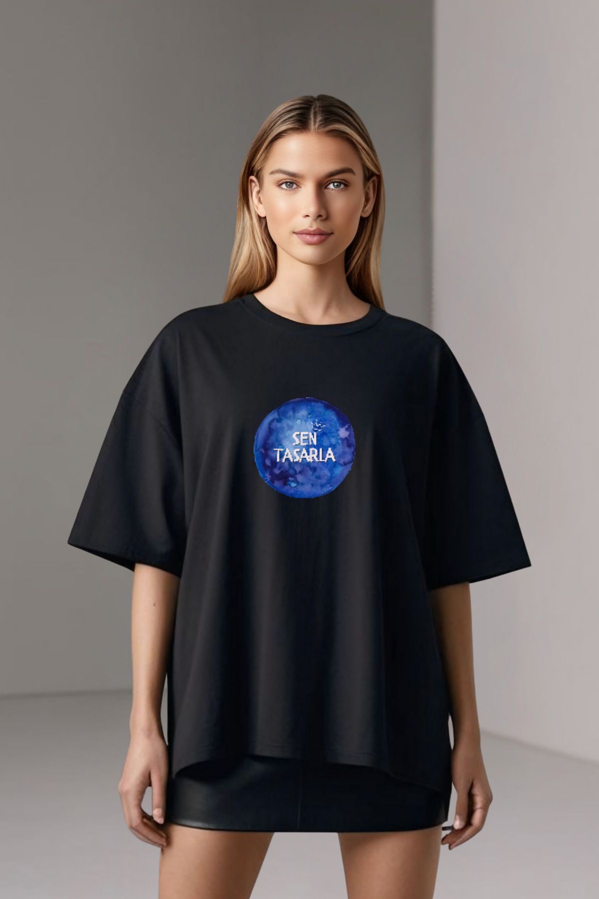 Butik Kişiye Özel Baskı Pamuklu Oversize T-shirt – Senin Tasarımın