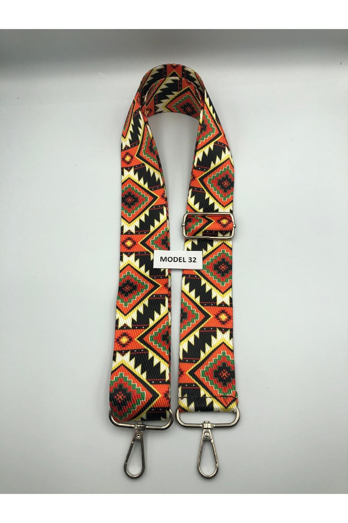 DUCK HOBY Ayarlanabilir Çanta Askısı Çanta Sapı Çanta Aksesuarı 4cm X 120cm Etnik Desen 3
