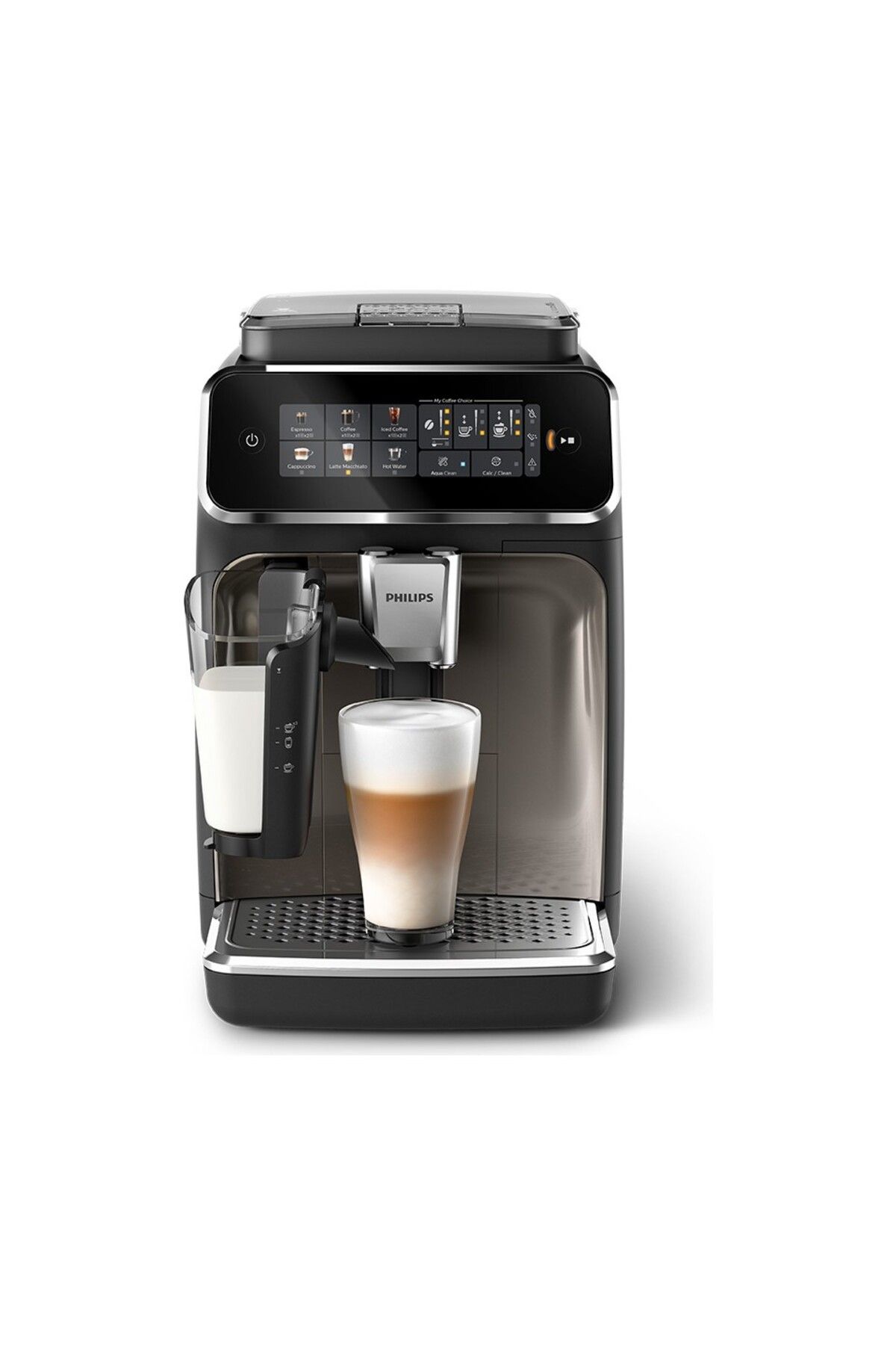 Philips Vacumix 3300 Serisi LatteGo Tam Otomatik Espresso Makinesi, AquaClean FiltreSiyah Krom,