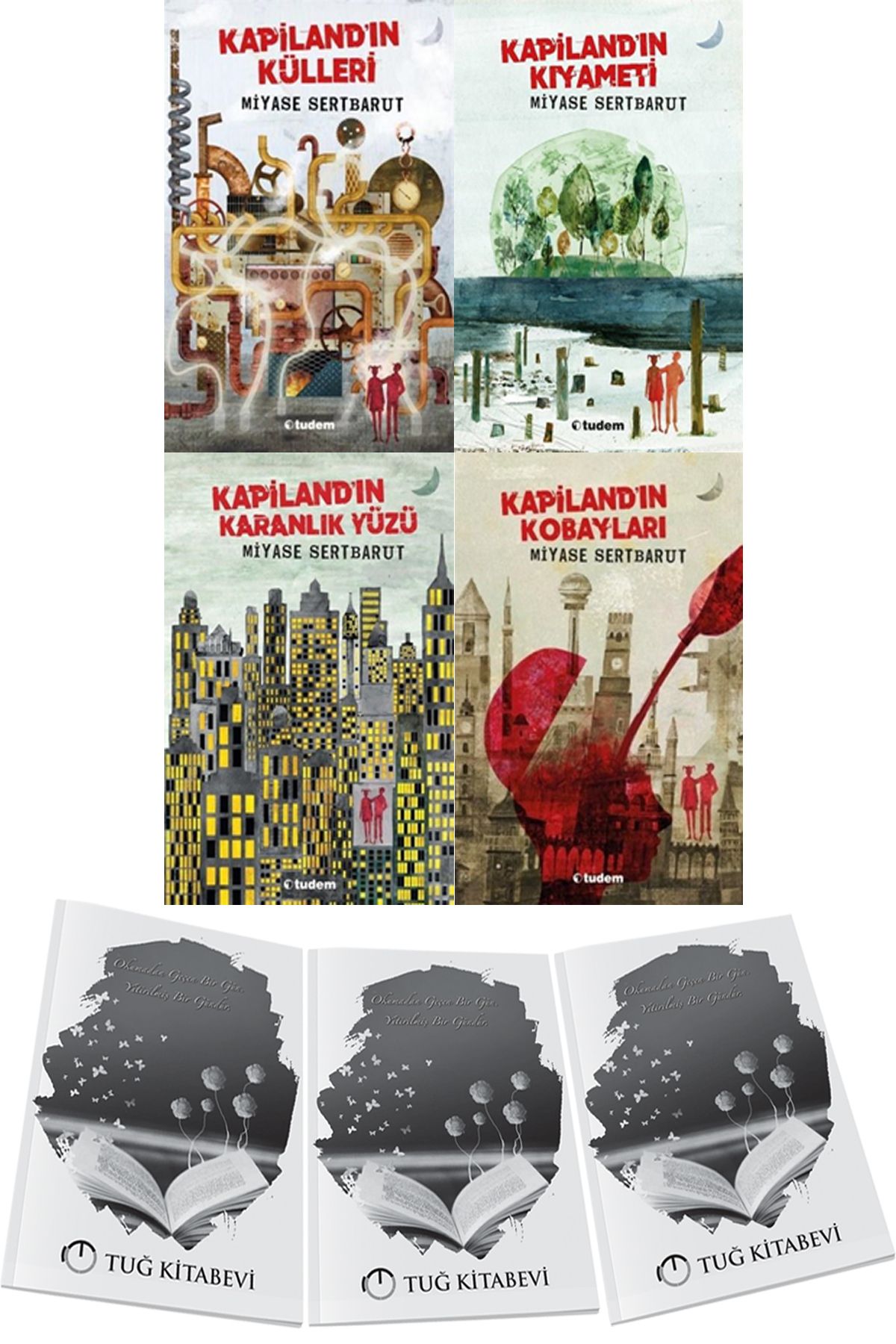 Tudem Yayınları Kapiland'ın Külleri-Kapiland'ın Kıyameti-Kapiland'ın Karanlık Yüzü-Kapiland'ın Kobayları + Hediyeli