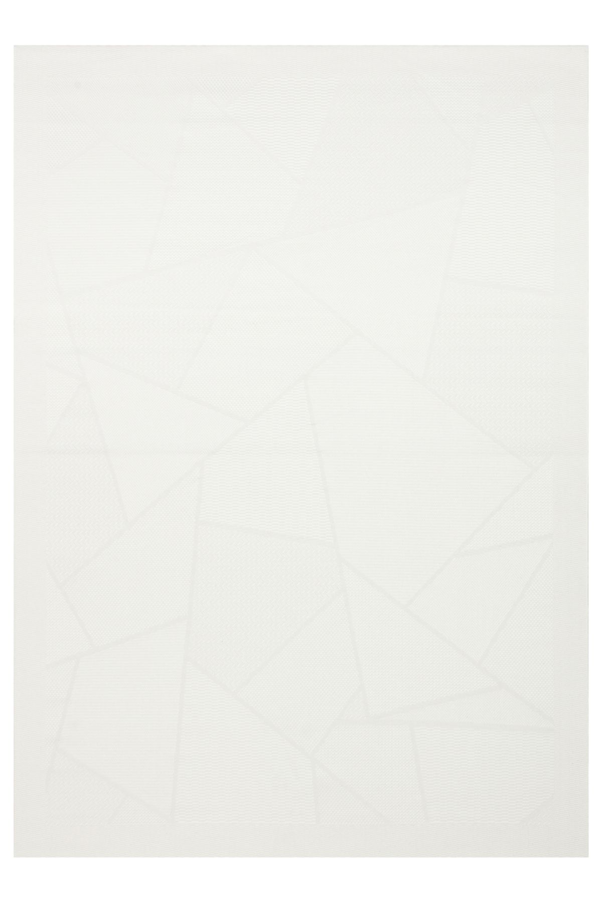 Neşem Halı Boutique Mono Lux MNO LUX 01 White Yıkanabilir Kaymaz Tabanlı Modern Desenlere Sahip İnce Halı