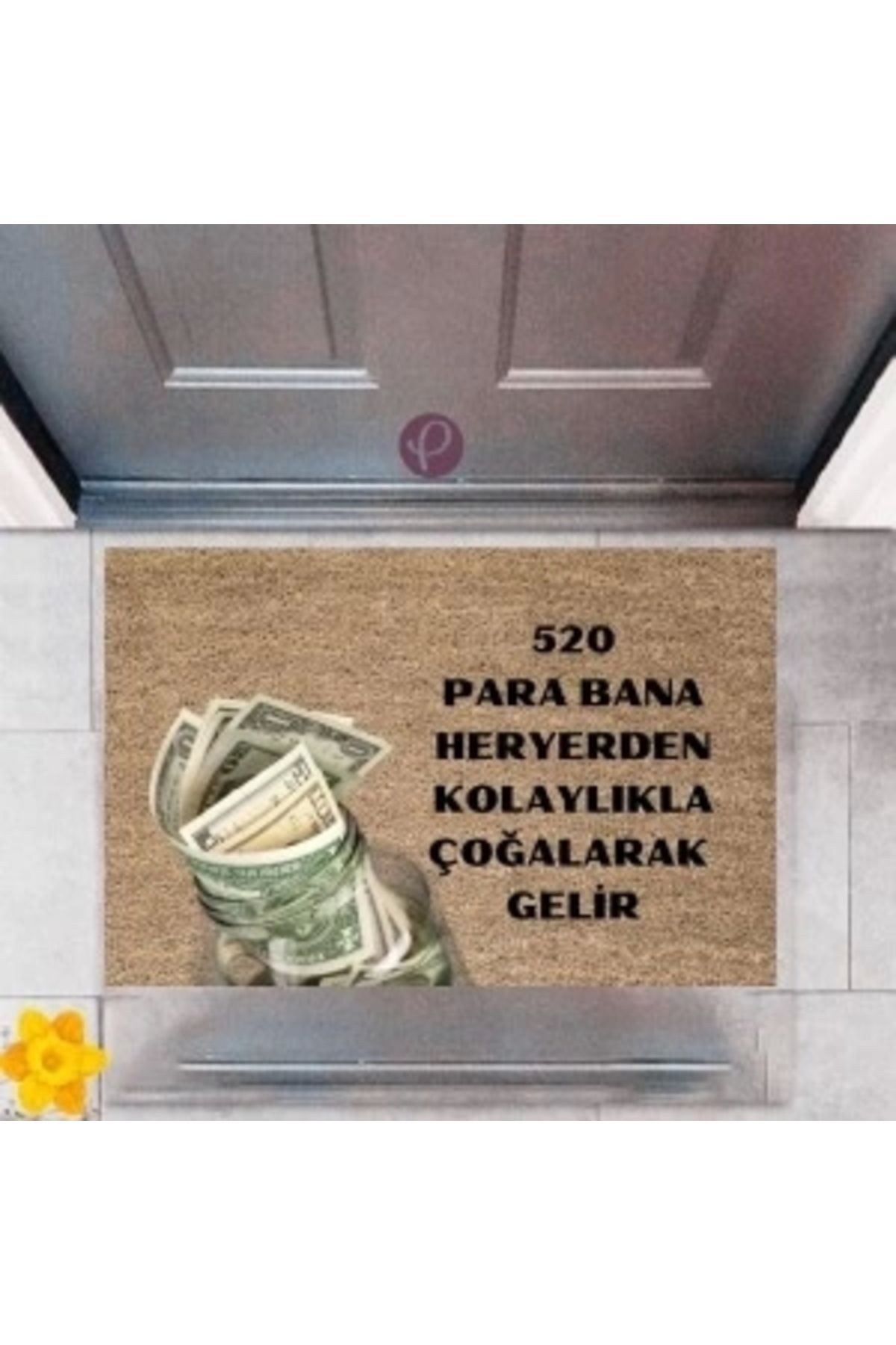 STOREMAX Kapı Önü Paspası Dekoratif Dijital Baskı 520 Para P-2478