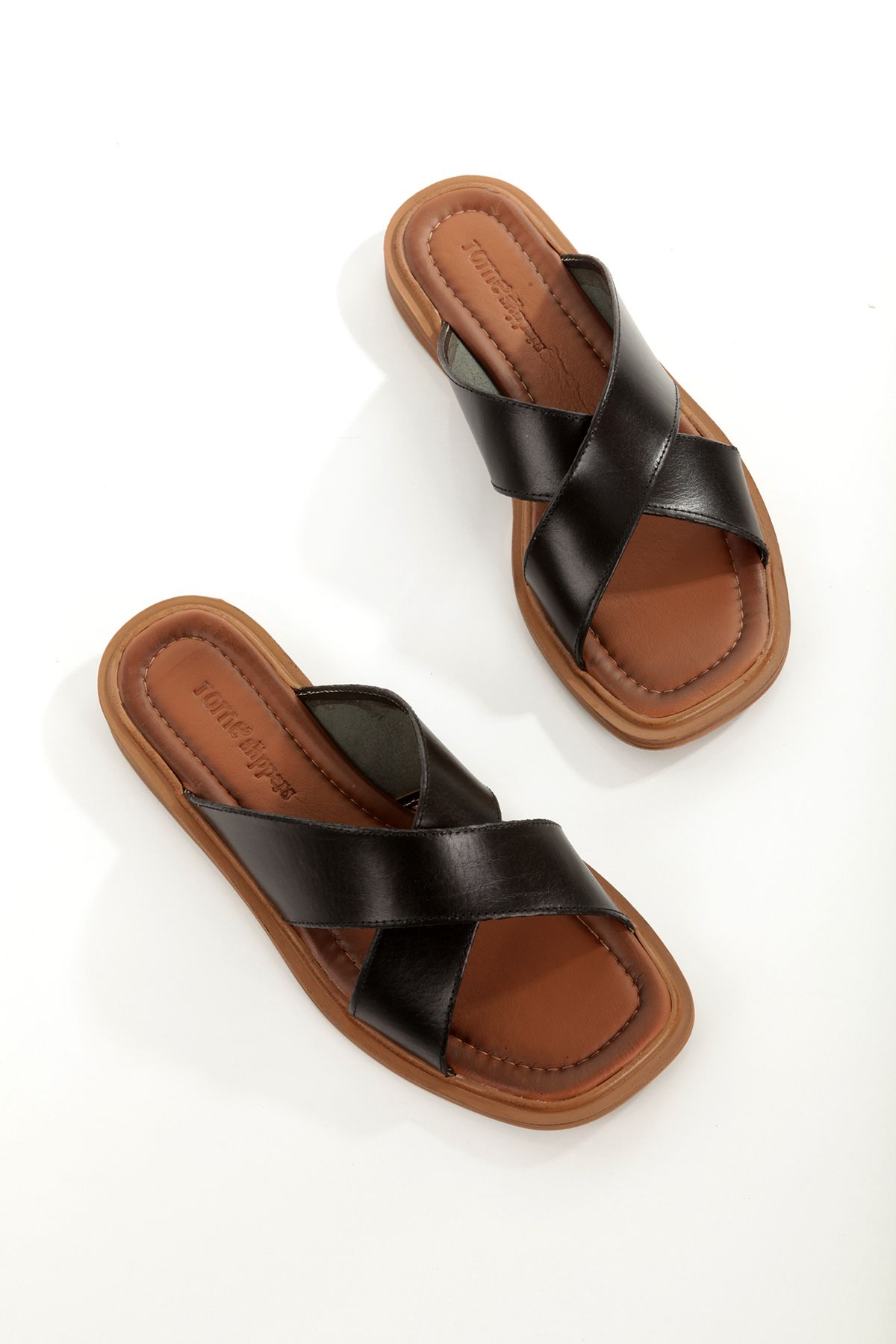 Rome Slippers RT-260021 HAKİKİ DERİ KADIN GÜNLÜK TERLİK