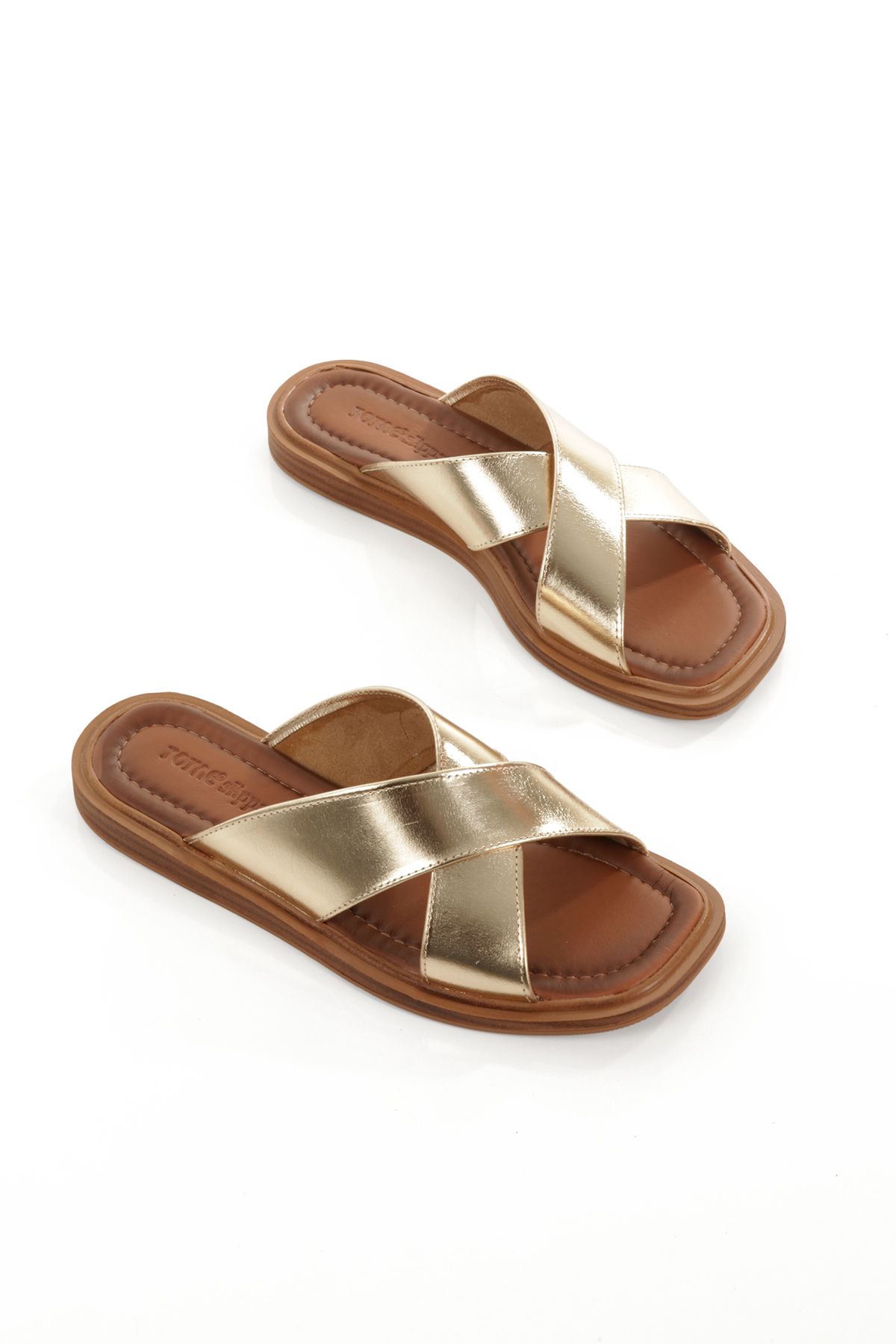 Rome Slippers RT-260021 HAKİKİ DERİ KADIN GÜNLÜK TERLİK