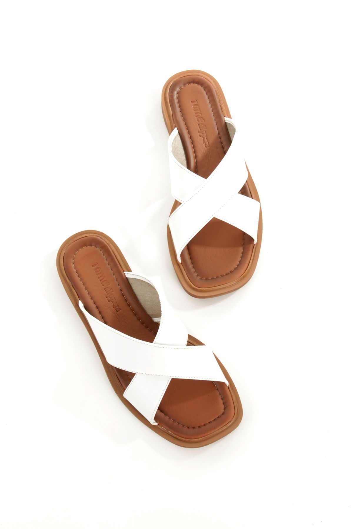 Rome Slippers RT-260021 HAKİKİ DERİ KADIN GÜNLÜK TERLİK