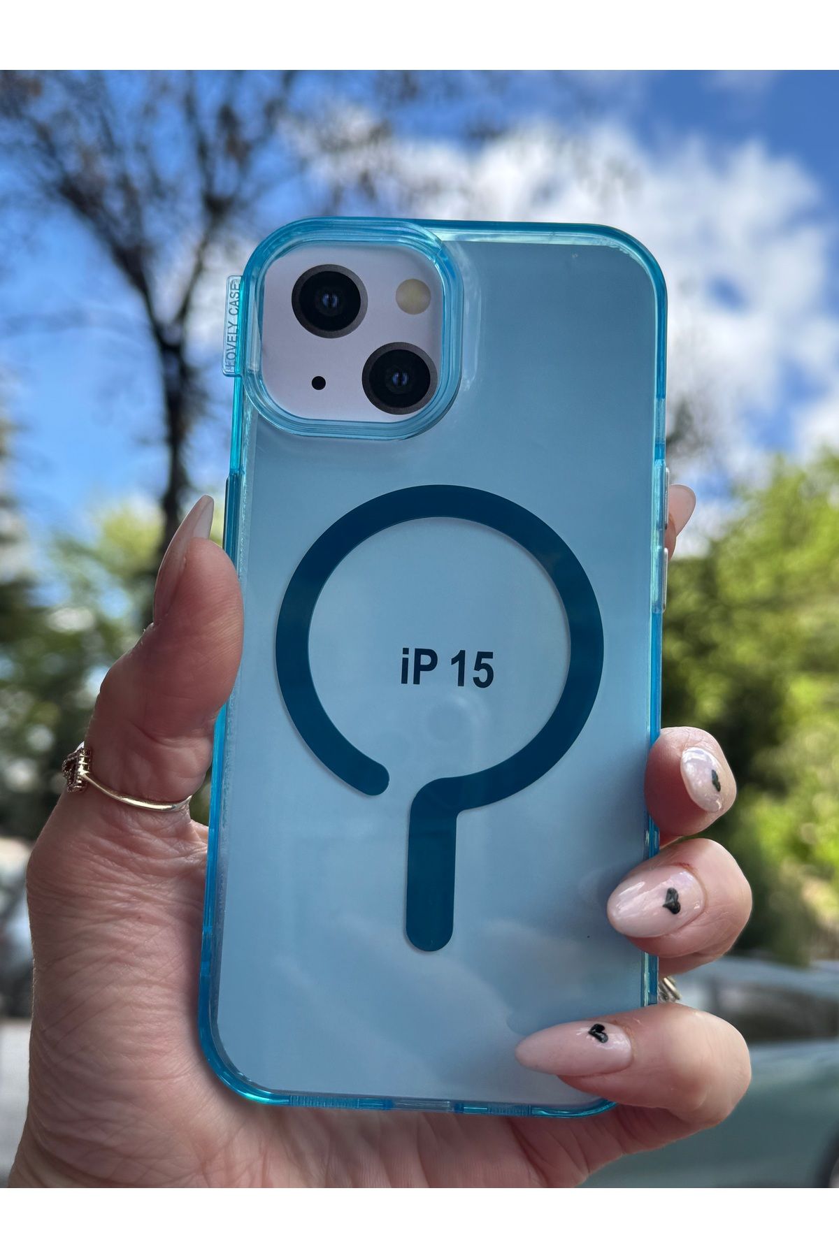 DÜNYA AKSESUAR iPhone 15 uyumlu renkli şeffaf megsafe şarj tam koruma sert silikon kılıf