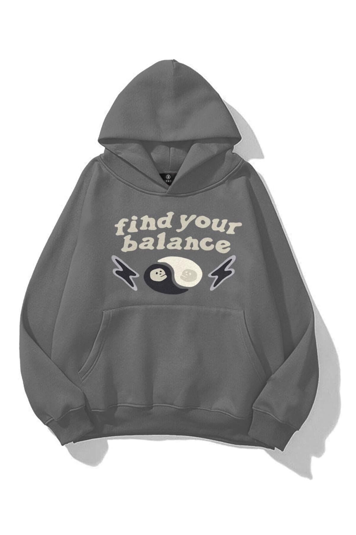 Boi Unisex Find Your Balance Sweatshirt Antrasit