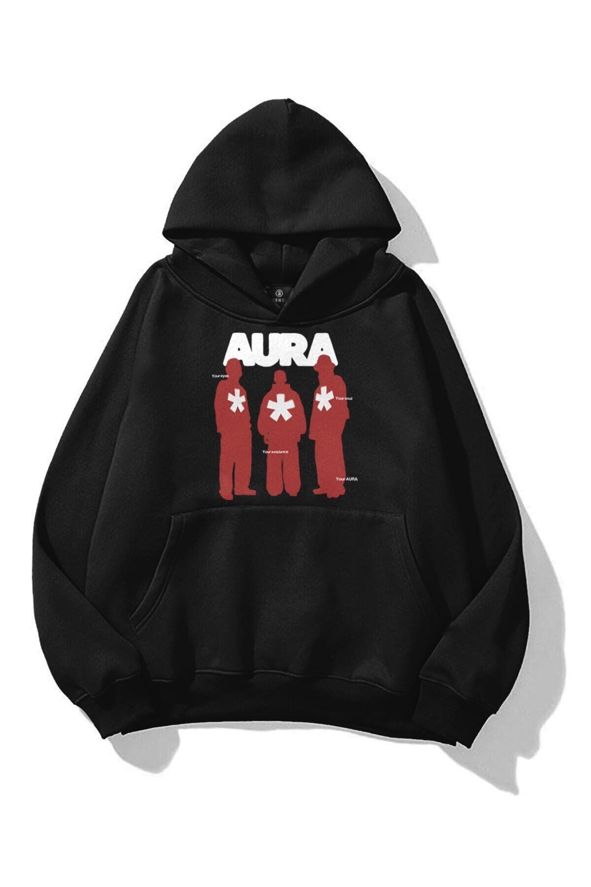 Boi Unisex Aura Sweatshirt Siyah