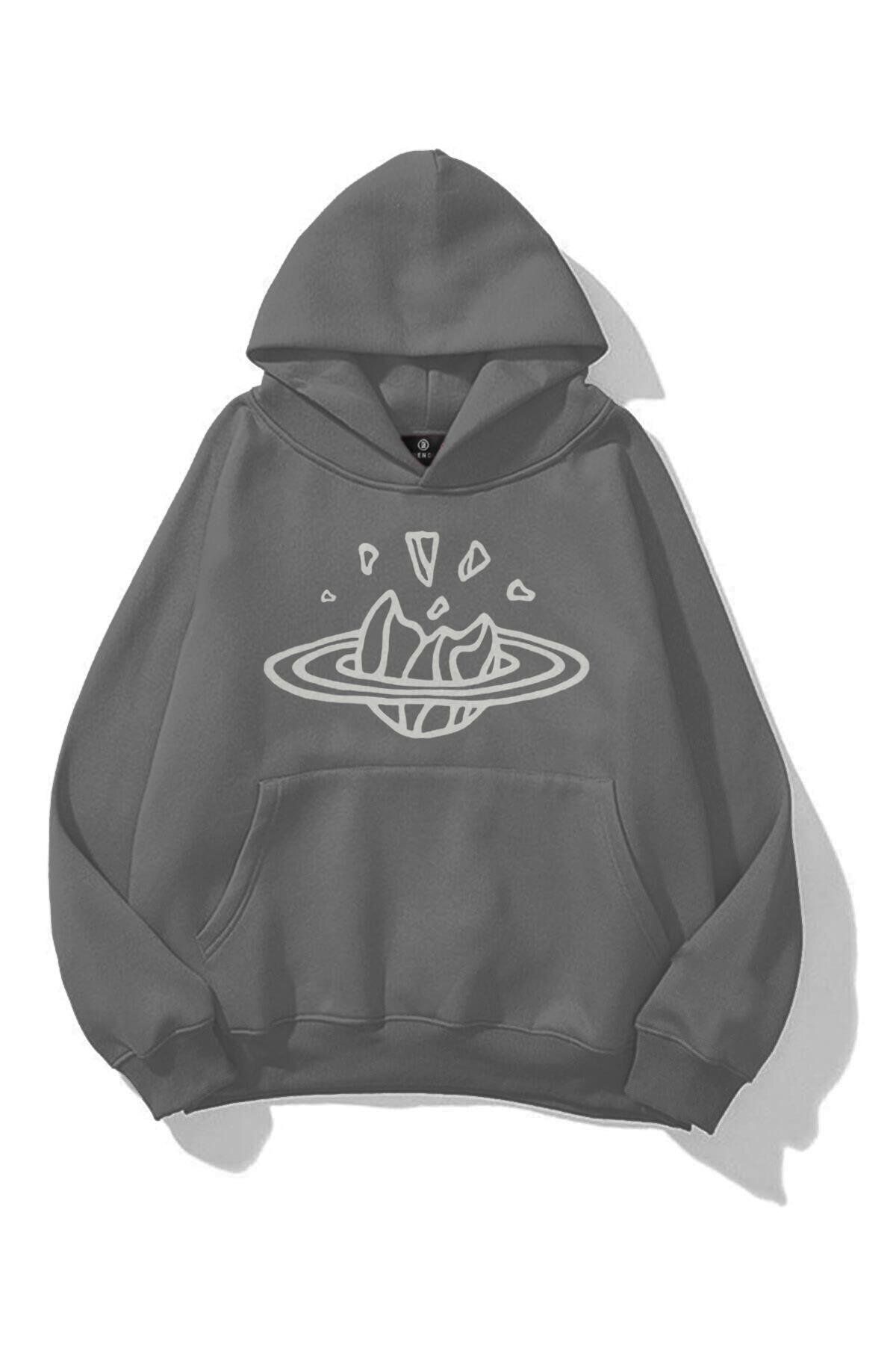 Boi Unisex Outer Space Sweatshirt Antrasit