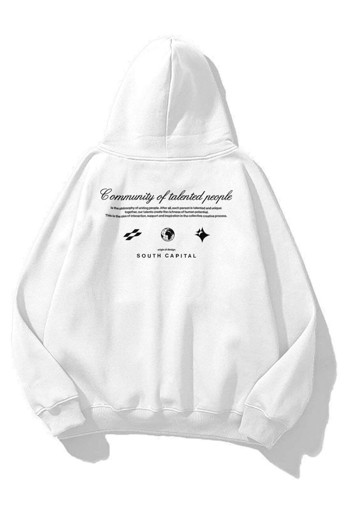 Boi Unisex Talented People Sweatshirt Beyaz