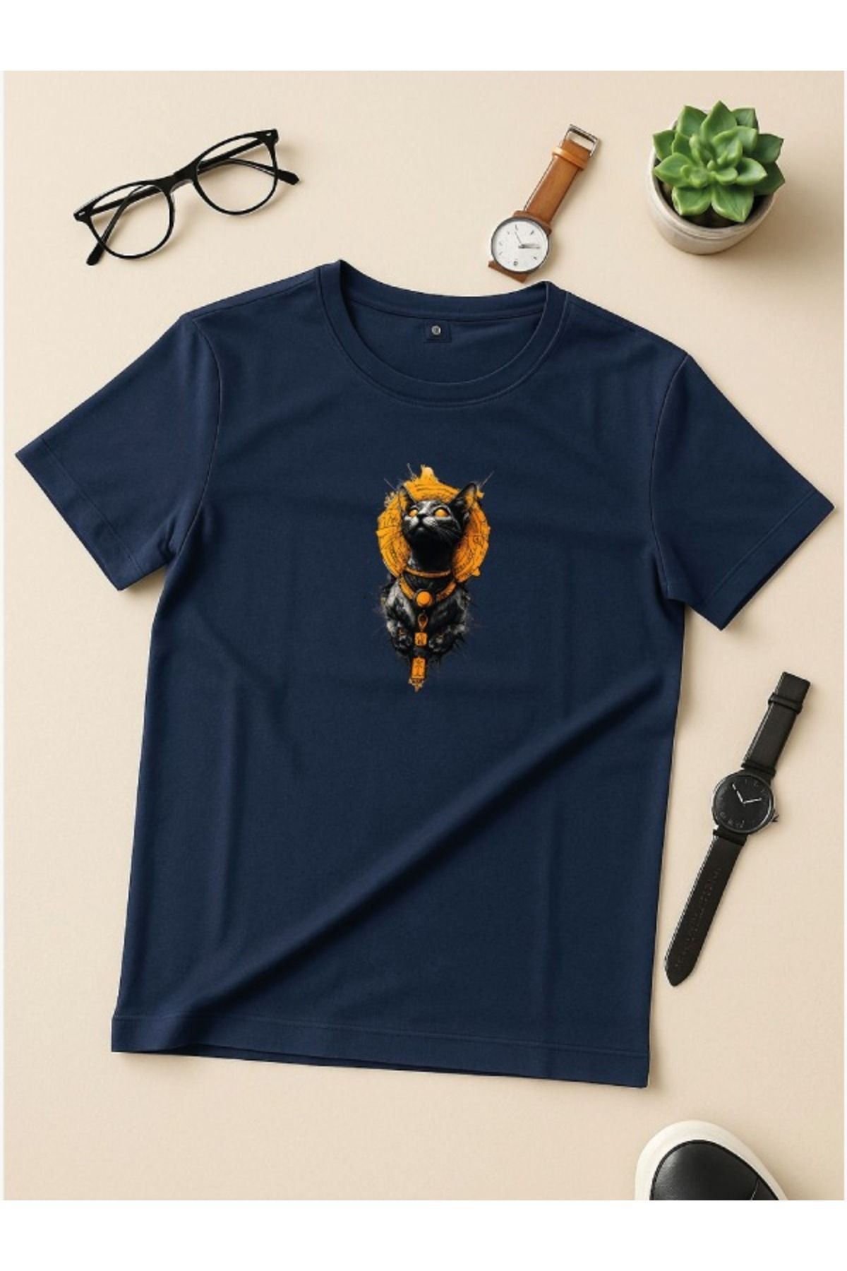 Artwen Kedi Baskılı Regular Fit Tişört