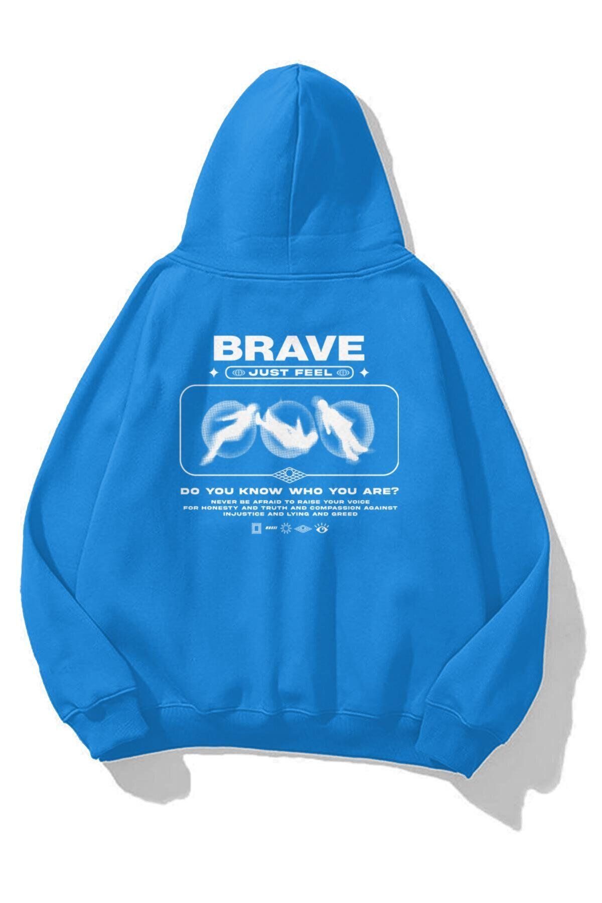 Boi Unisex Brave Sweatshirt Mavi