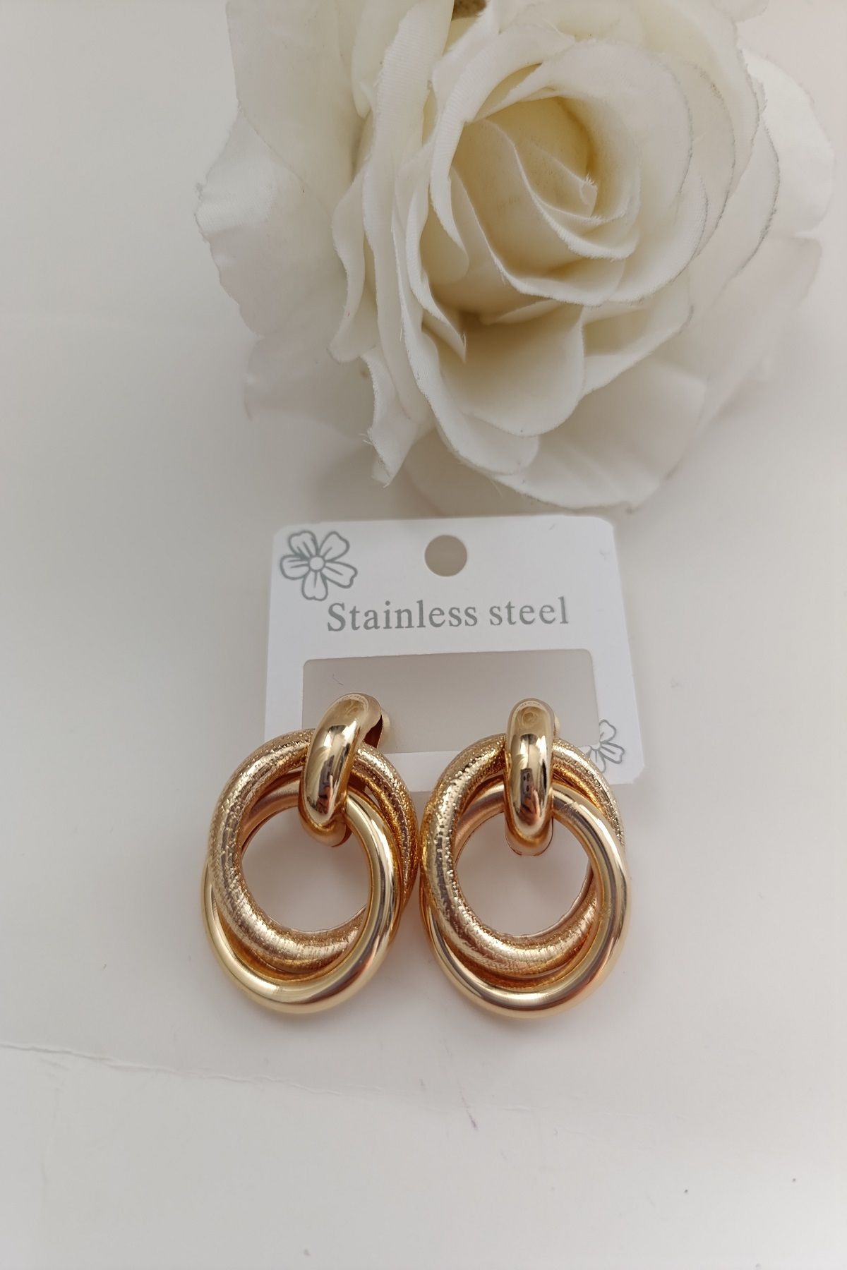 MARZELLA ACCESSORİES çelik gold küpe