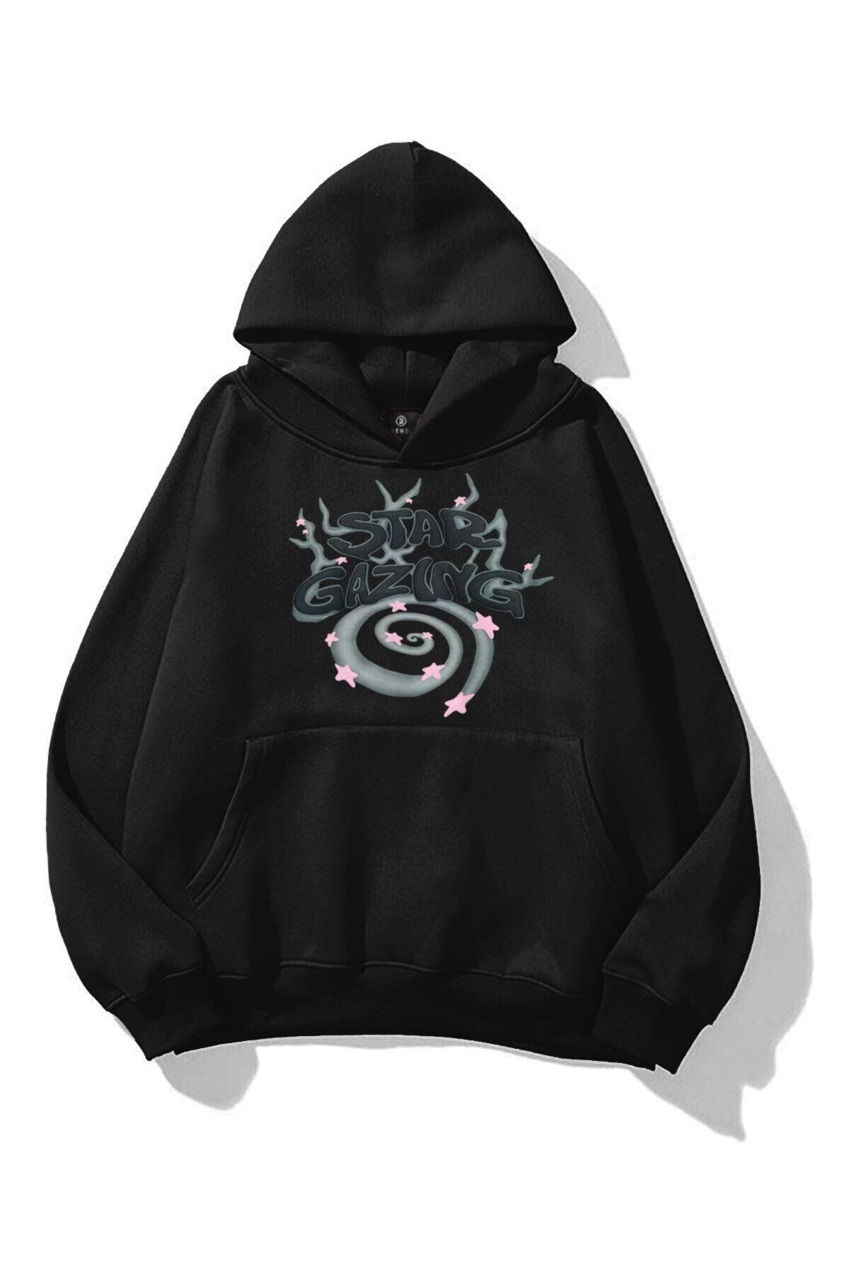 Boi Unisex Star Gazing Sweatshirt Siyah