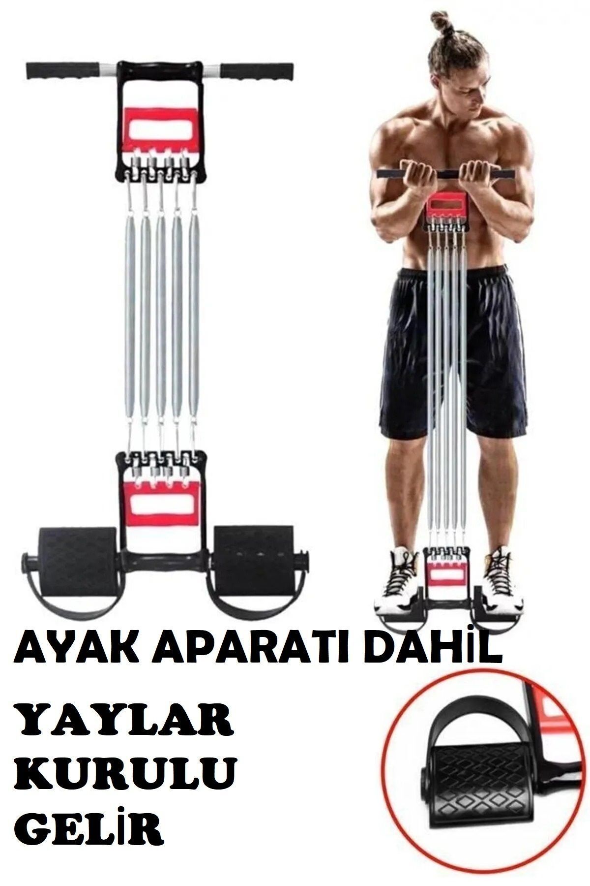 SerenityHaven El Ayak Göğüs Yayı Çelik Yay Spor Aleti