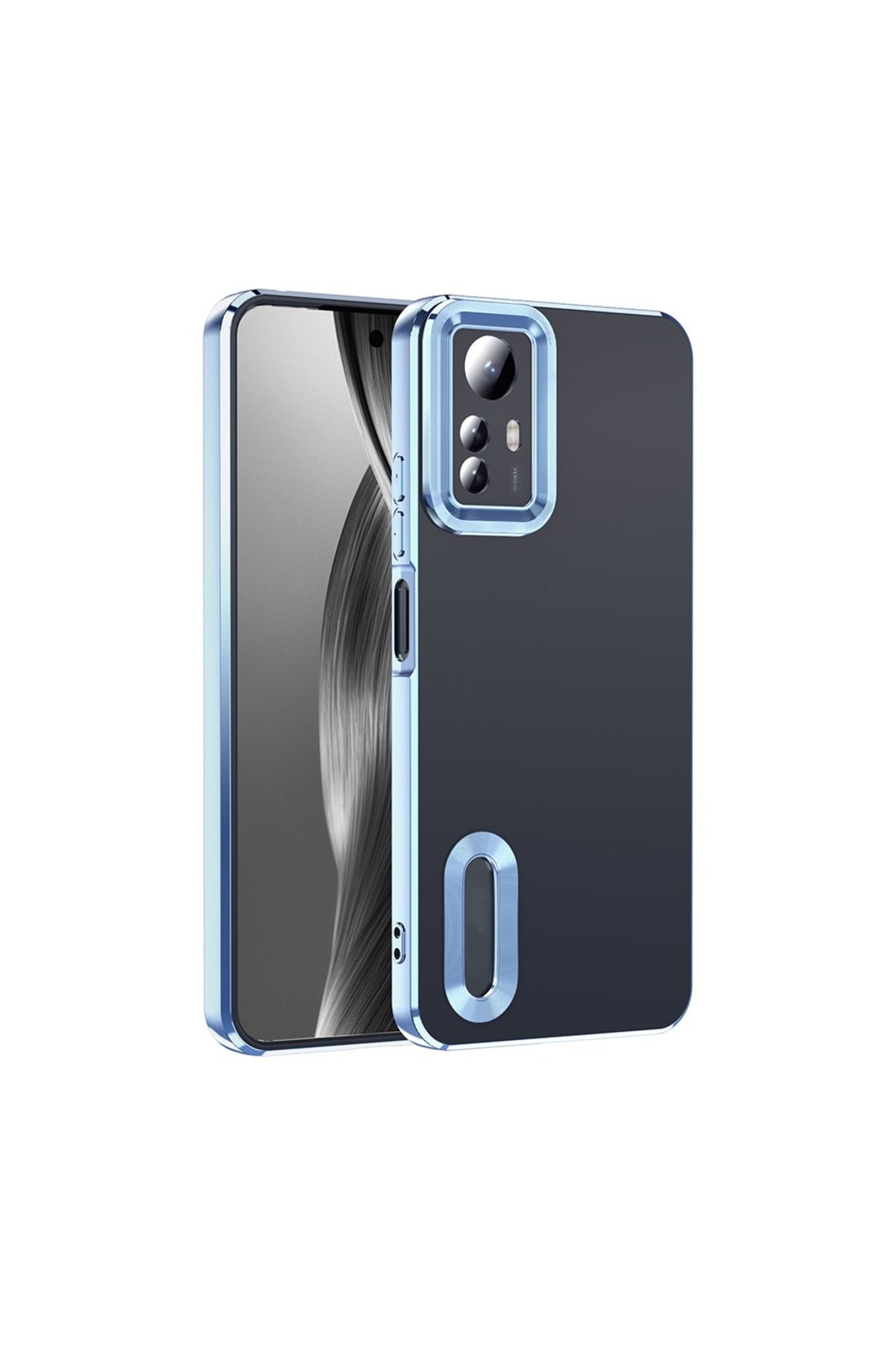 NANOSPACE Xiaomi Redmi Note 12S İle Uyumluı Kılıf Kamera Korumalı Logo Gösteren Omega Kapak