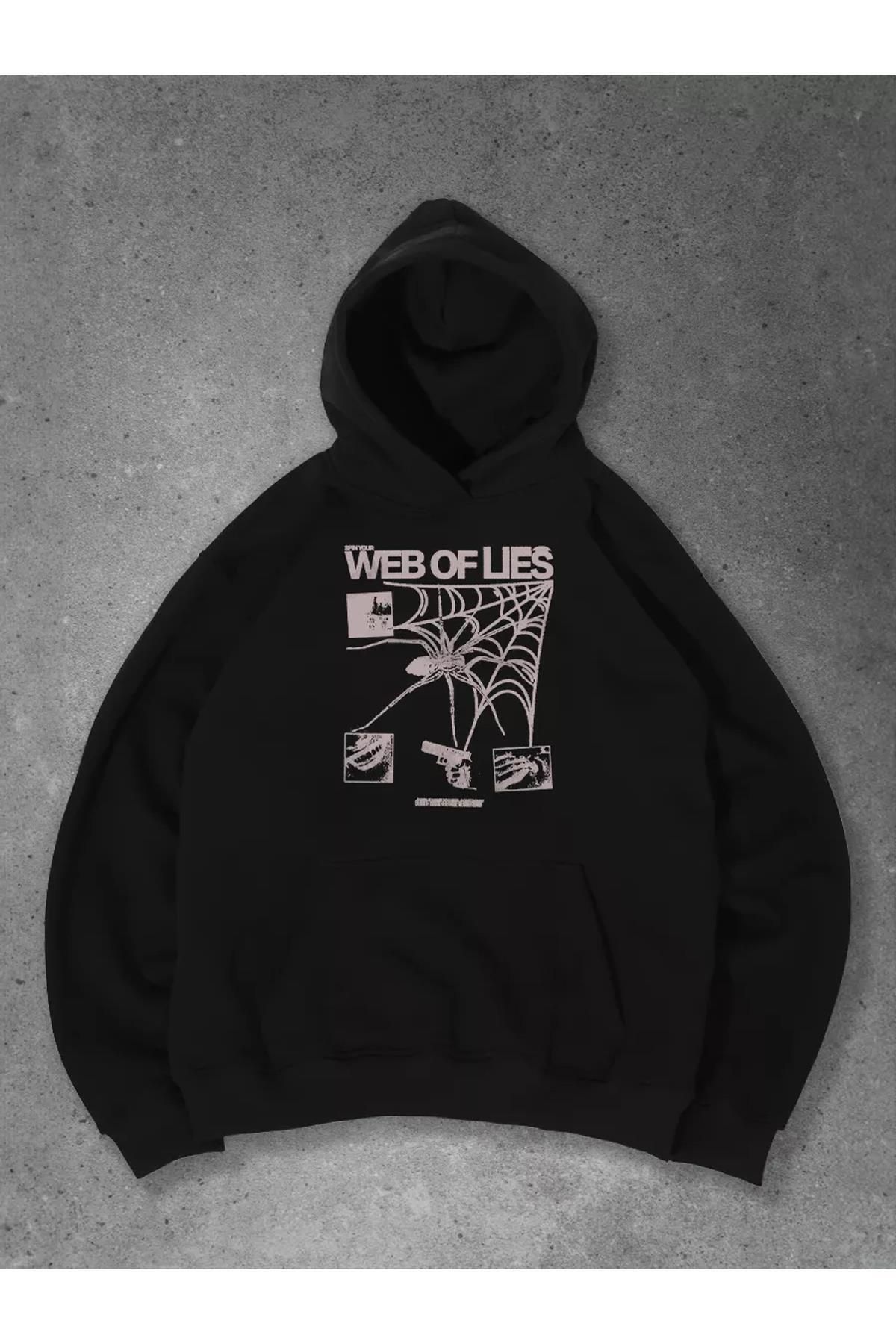 Boi Unisex Web of Lies Sweatshirt Siyah