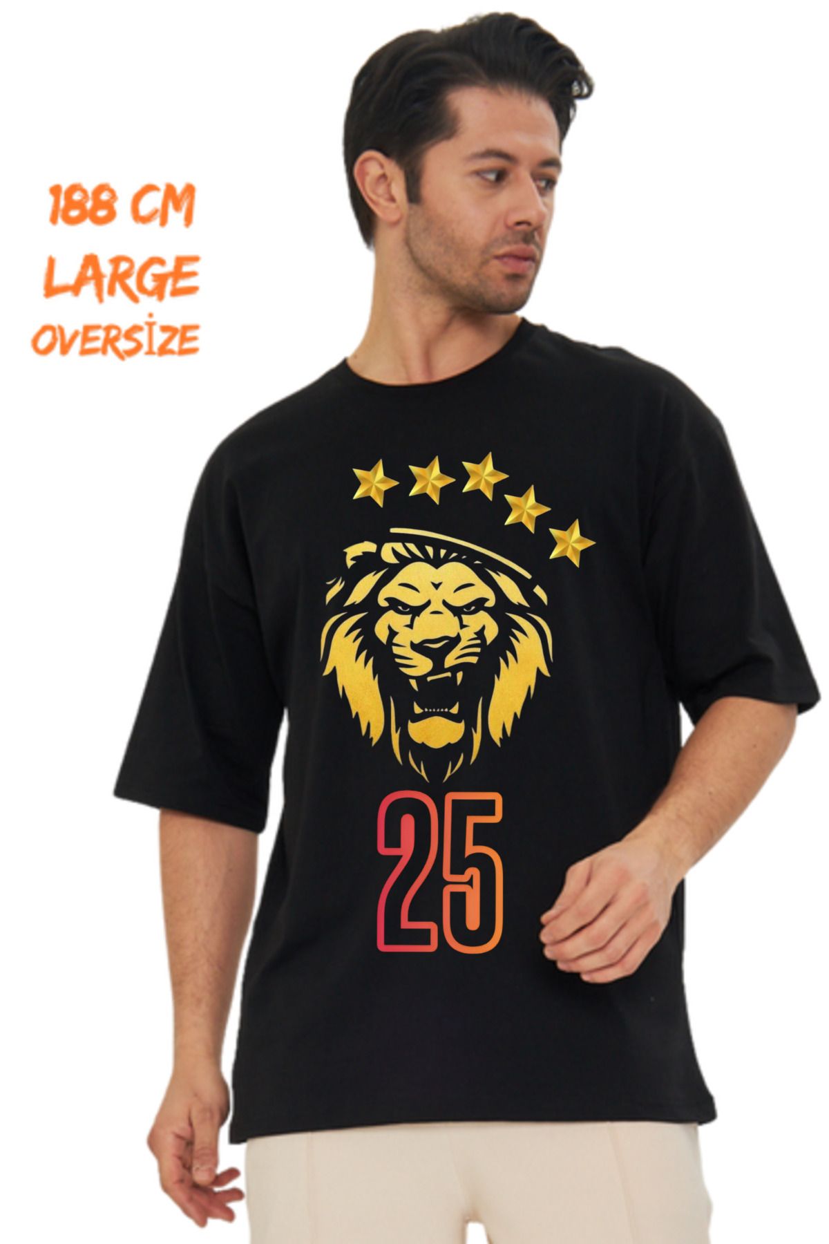 pxm DTF Baskılı Regular Tişört- Unisex "5 Yıldız"