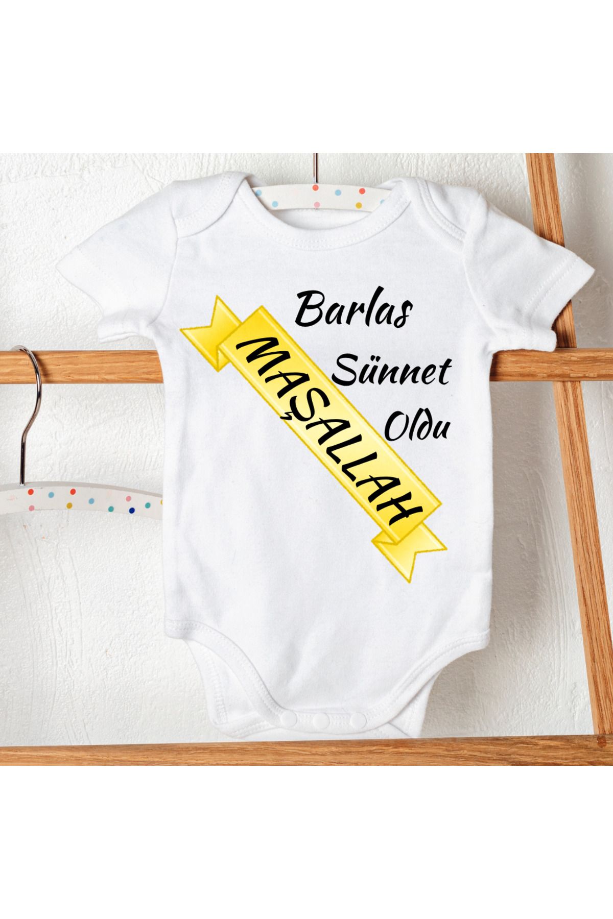 D&Y GAUDERY Sünnet Oldum İsme Özel Bebek Zıbını Maşallah Yazılı Bebek Zıbını