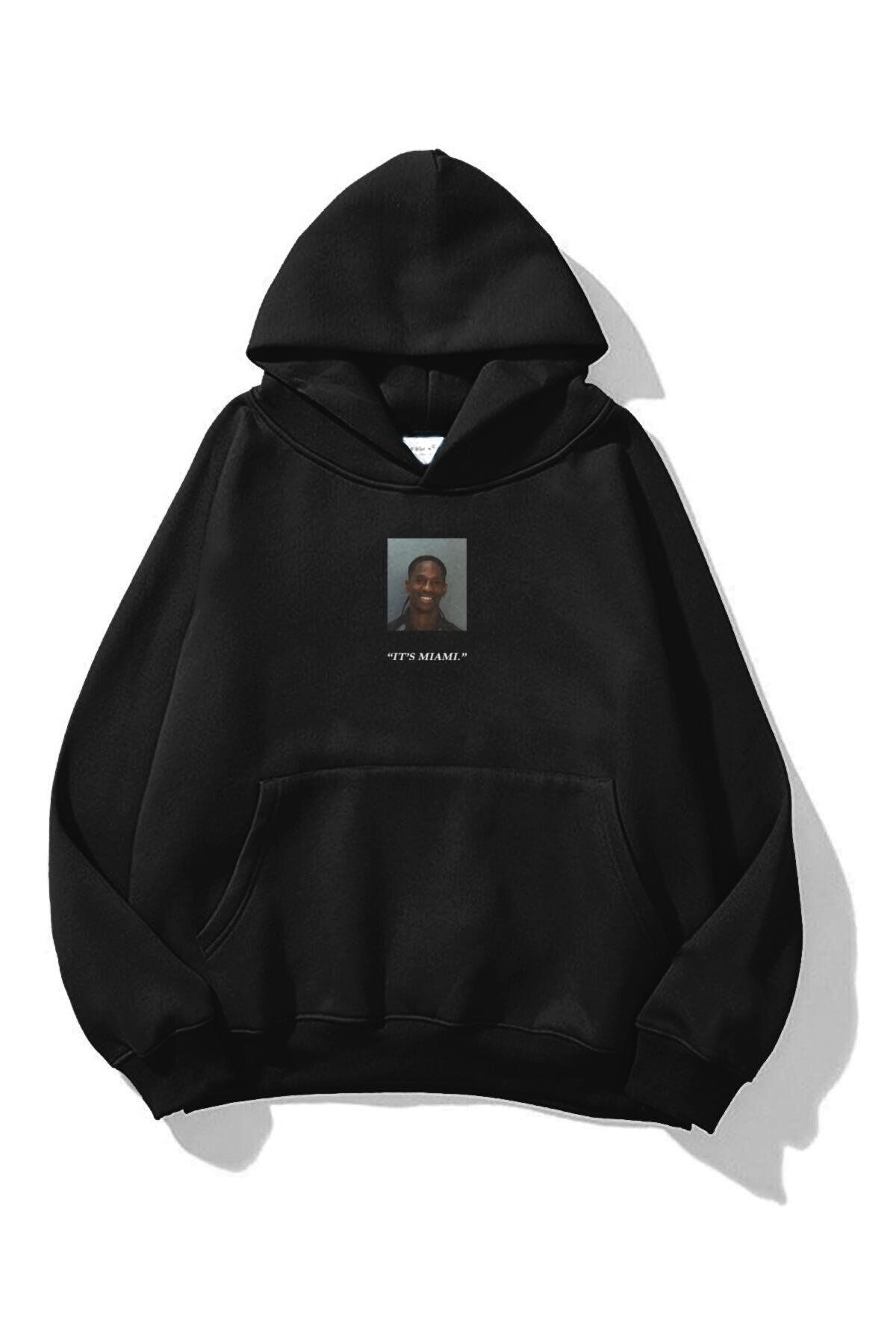 Boi Unisex Mugshot Travis Scott Sweatshirt Siyah