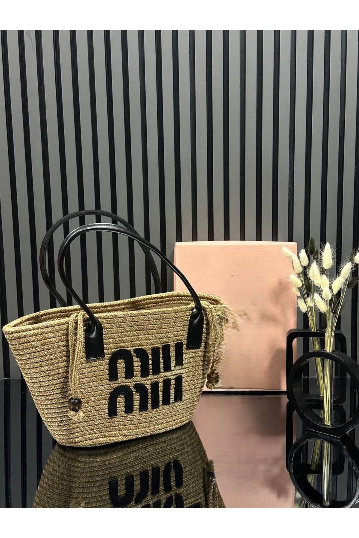 LEAUDER WOMEN KADIN TORBALI BÜZGÜLÜ HASIR ÇANTA