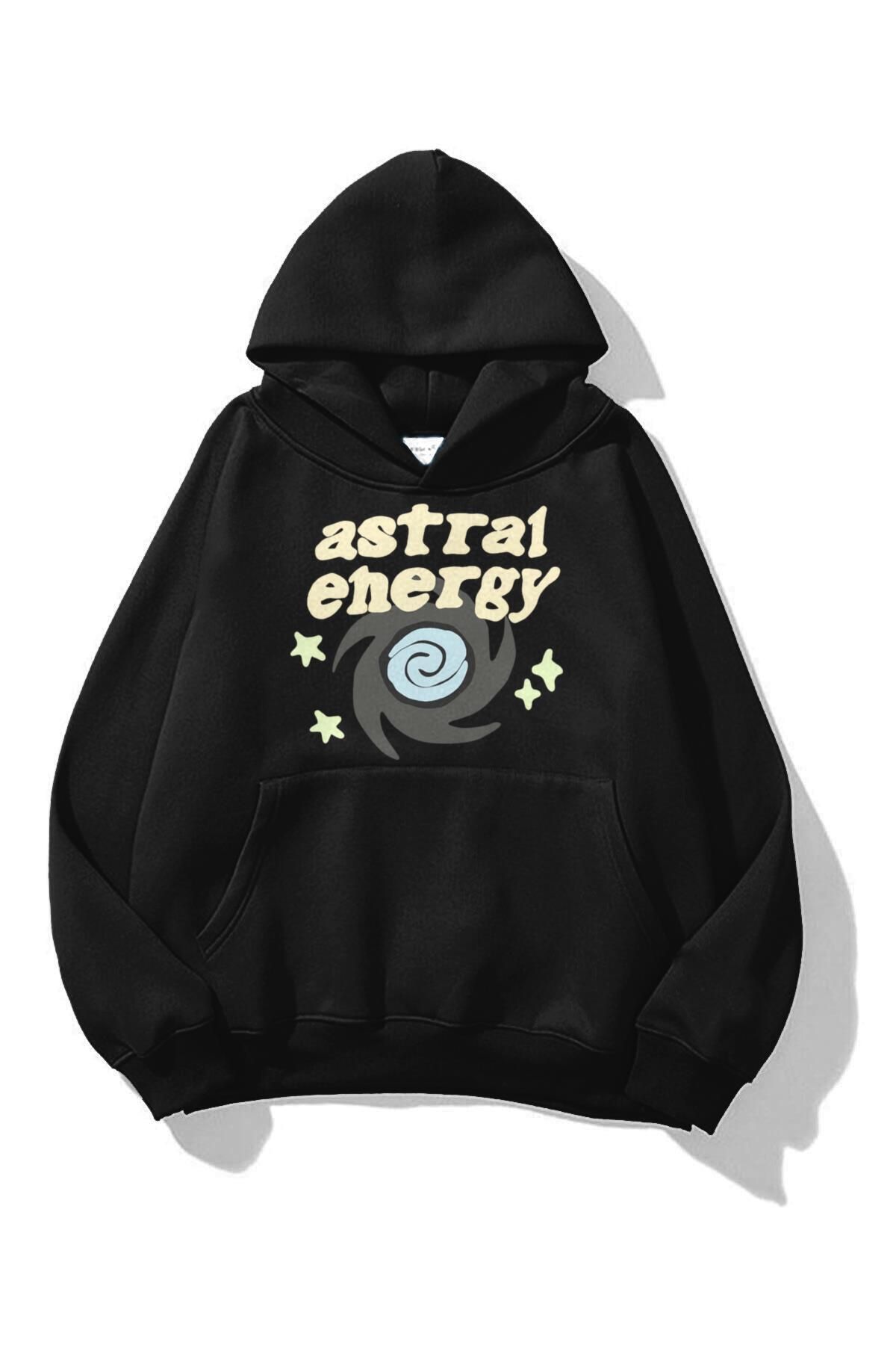 Boi Unisex Astral Energy Sweatshirt Siyah