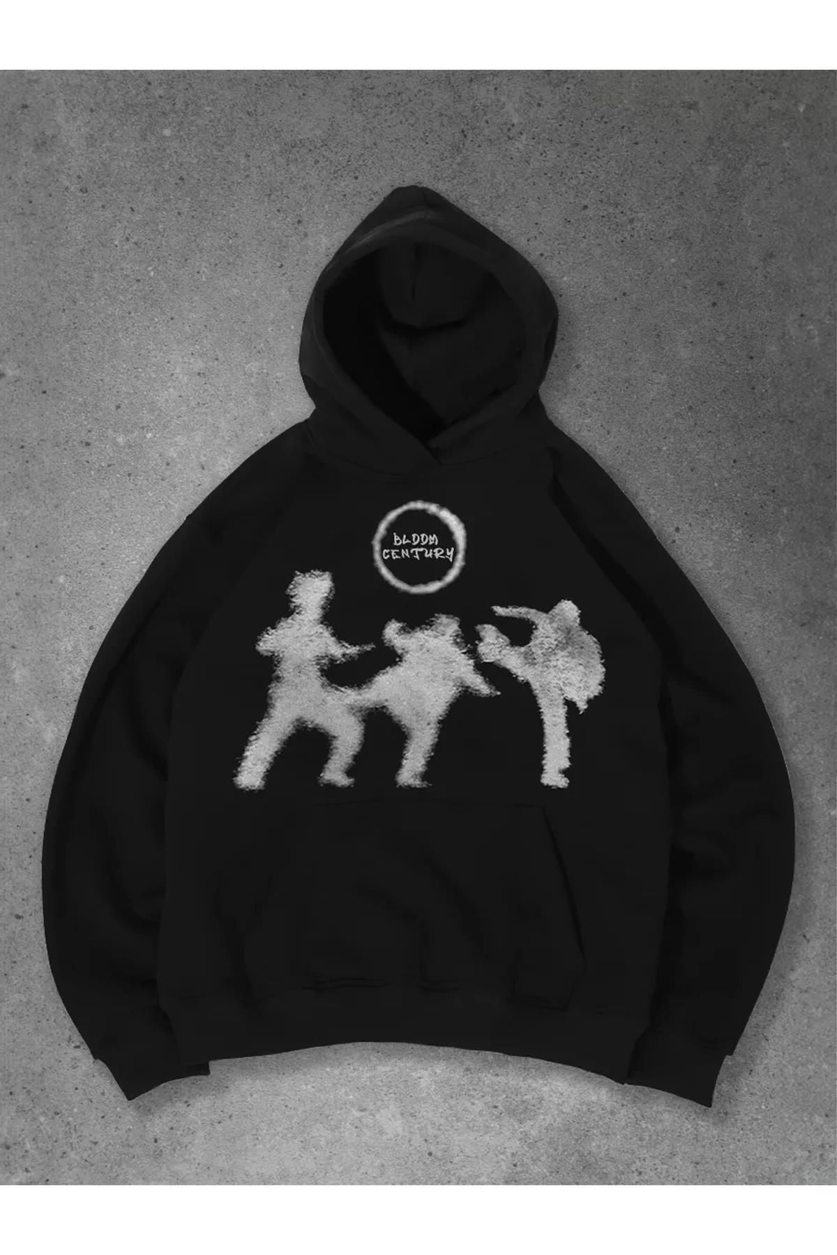 Boi Unisex Fight Sweatshirt Siyah