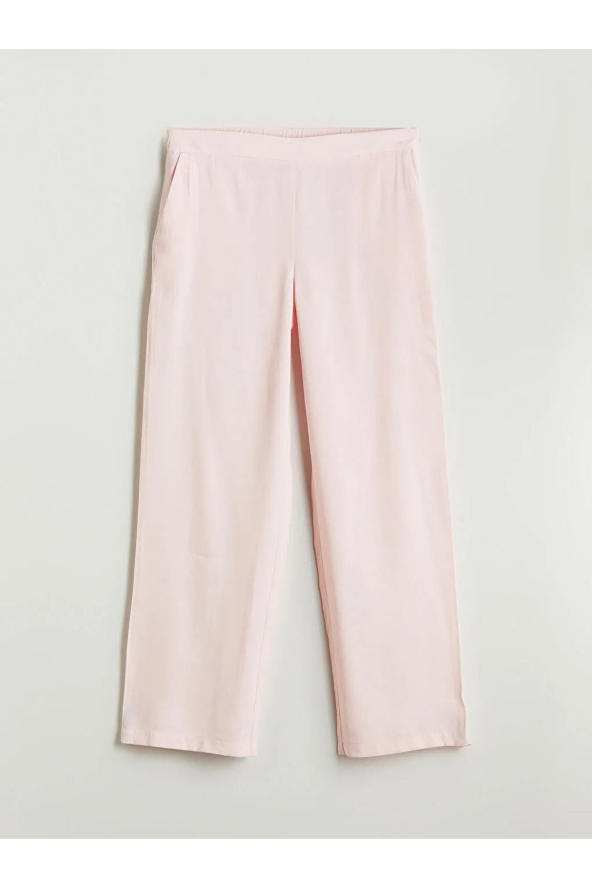 LC Waikiki LCW Vision Pembe Beli Lastikli Geniş Paça Kadın Pantolon