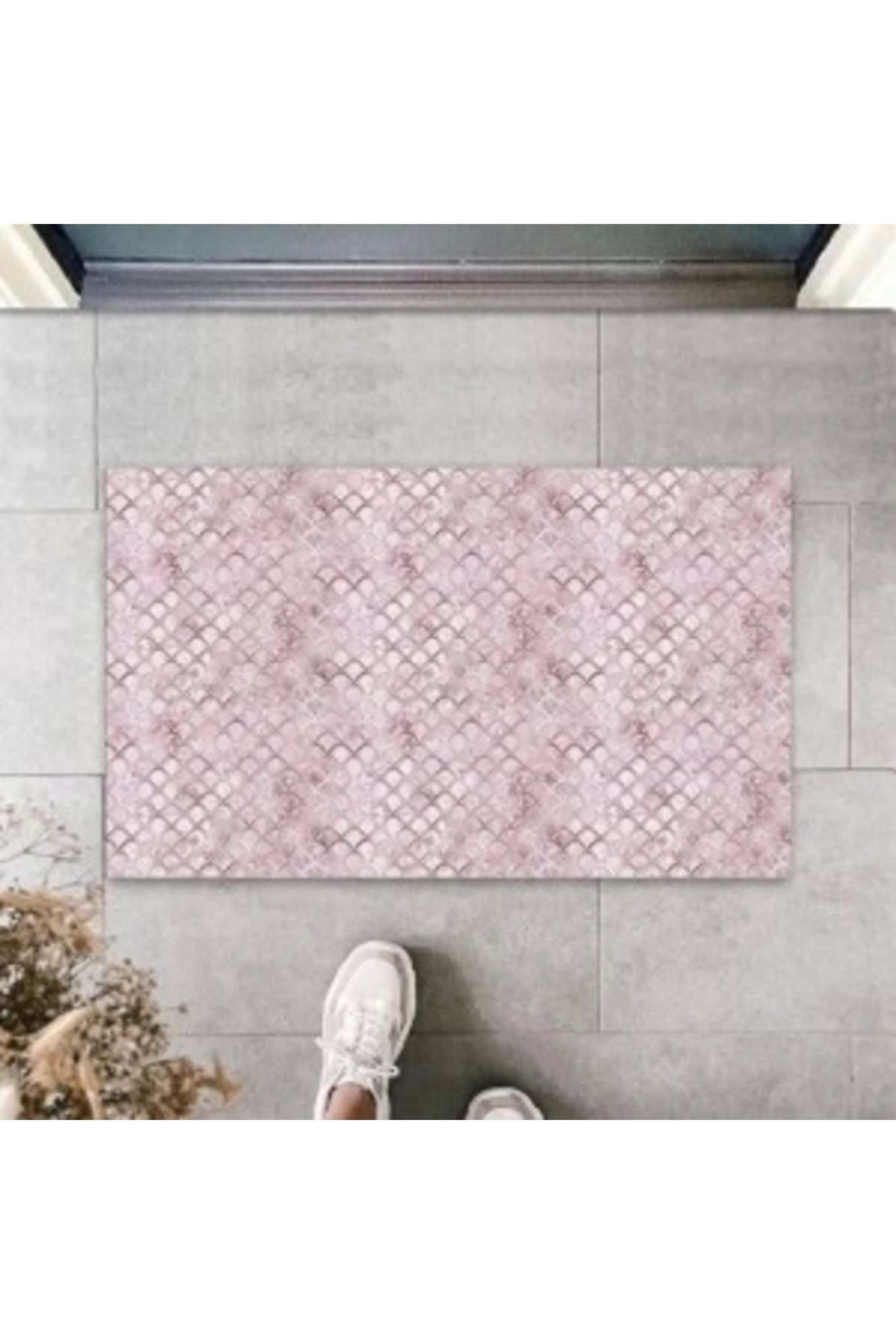 STOREMAX Dijital Baskı Pembe Karışık Paspas K-3085