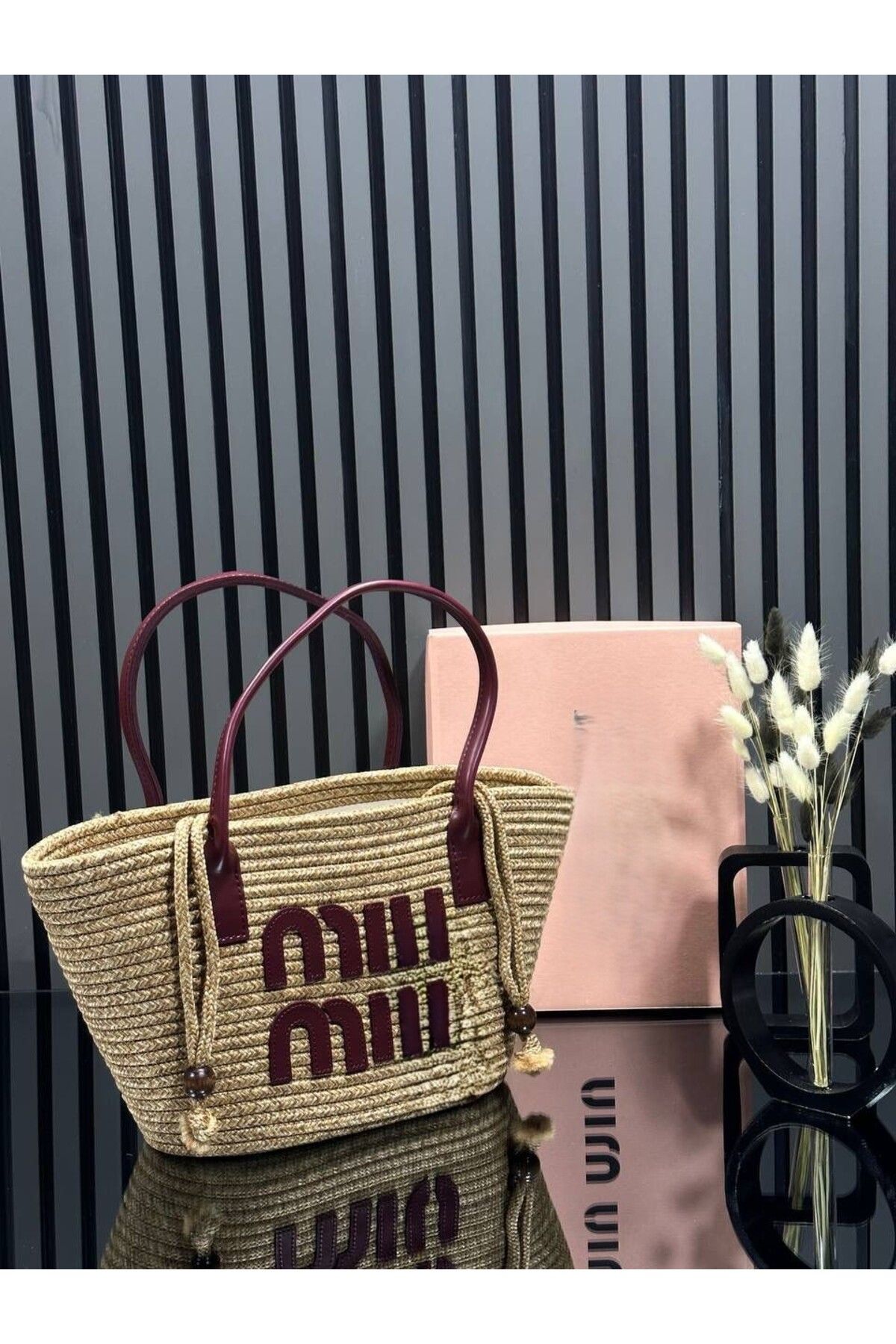 LEAUDER WOMEN KADIN TORBALI BÜZGÜLÜ HASIR ÇANTA
