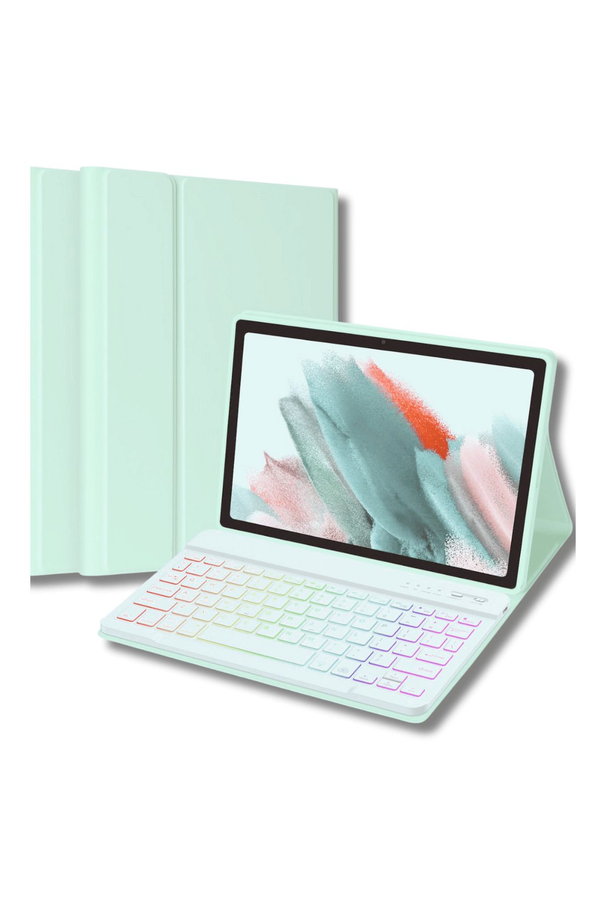 Fuchsia iPad 11. Nesil A16 çipli 2024 2025 Uyumlu Klavyeli Tablet Kılıfı