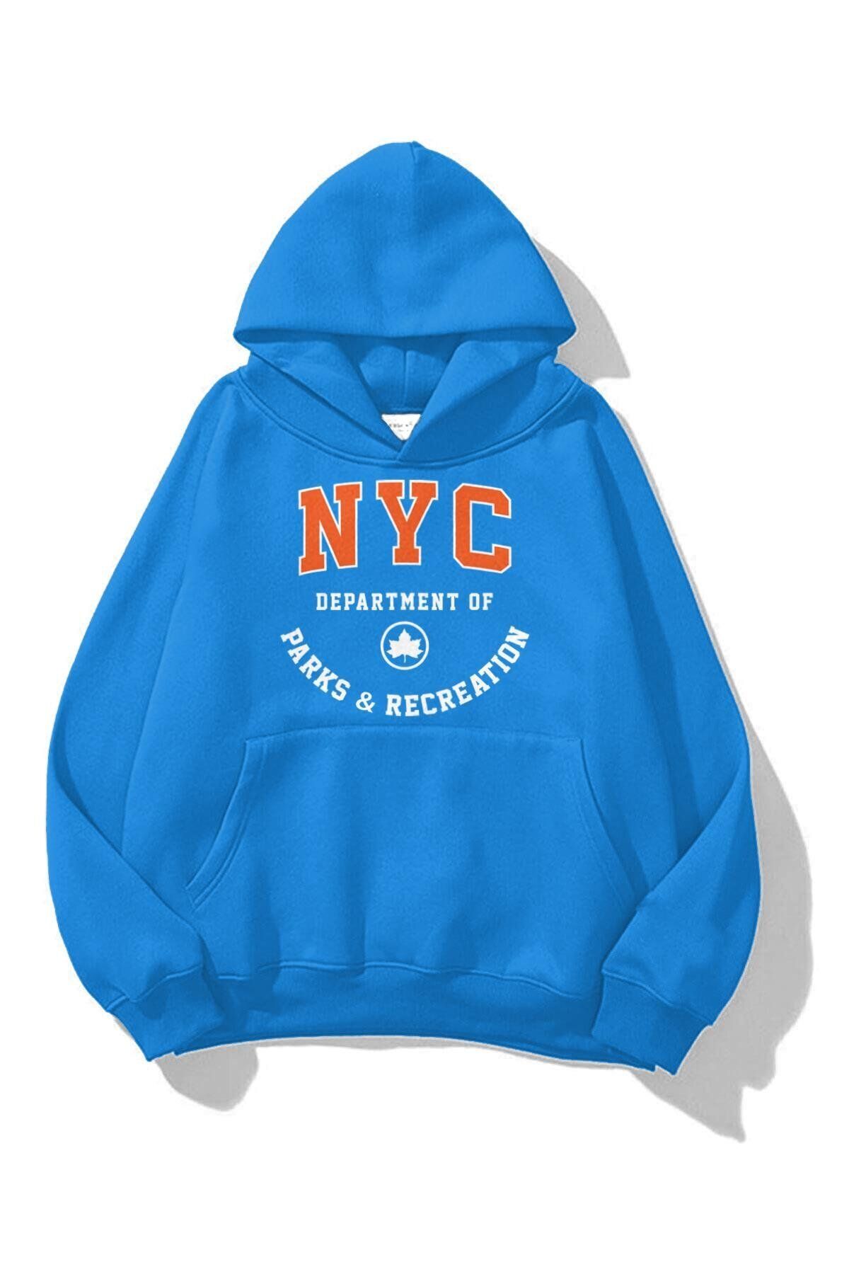 Boi Unisex Nyc Department Sweatshirt Soft Mavi