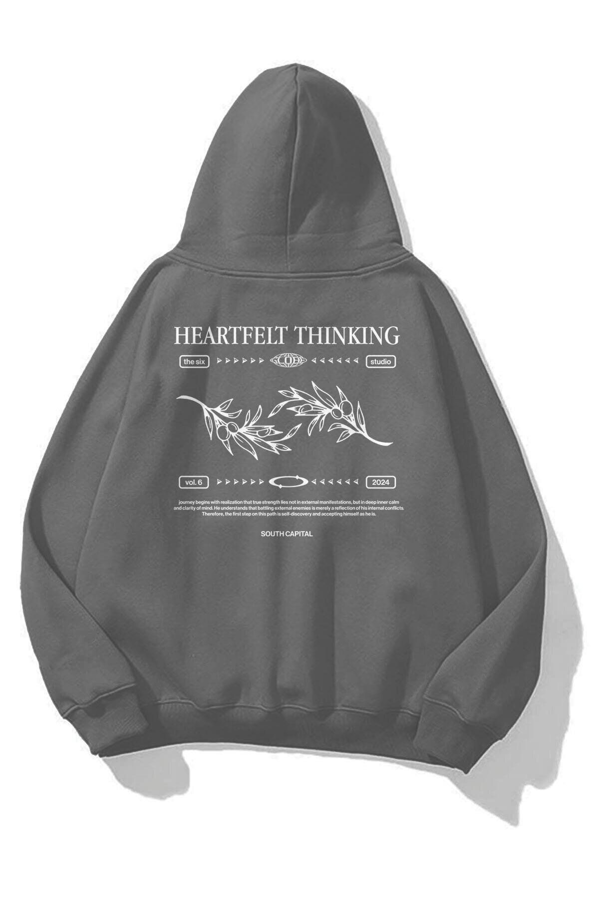 Boi Unisex Heartfelt Thinking Sweatshirt Antrasit