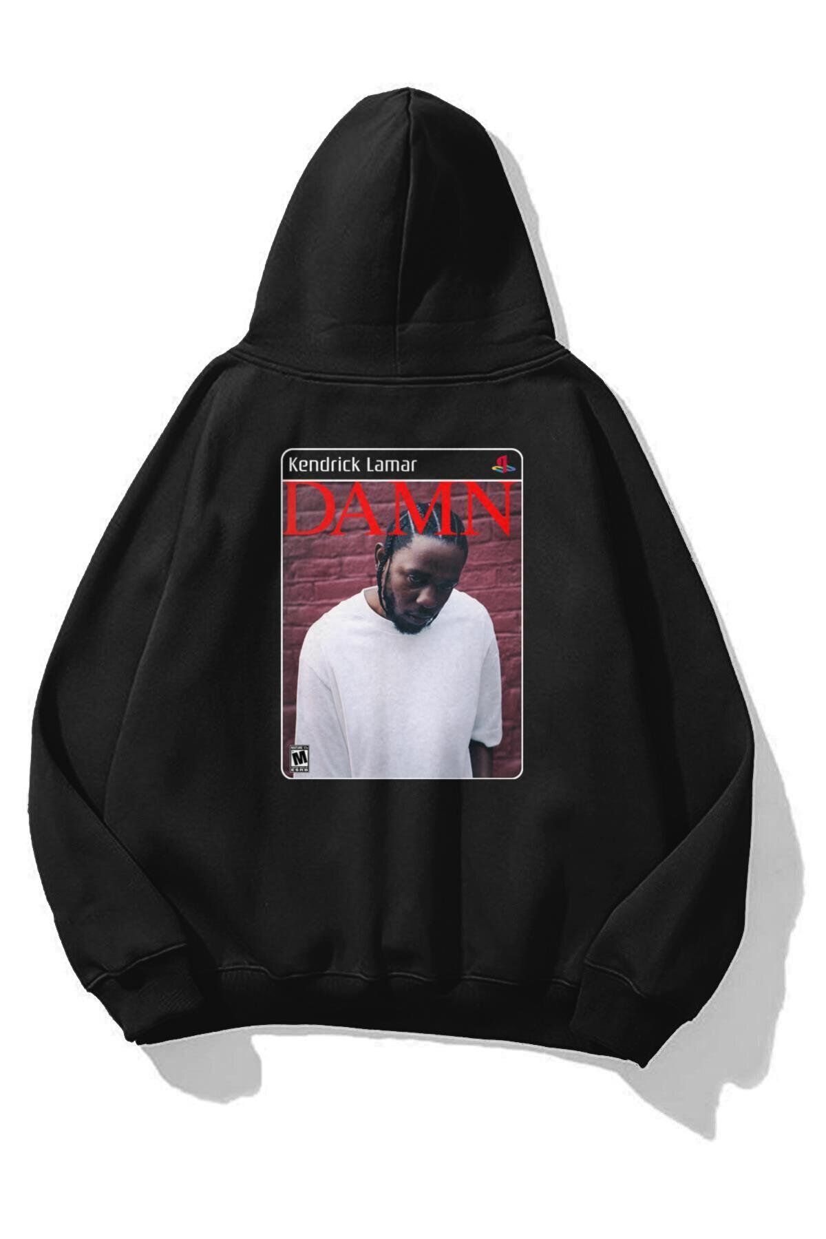 Boi Unisex Damn Kendrick Lamar PS2 Sweatshirt Siyah