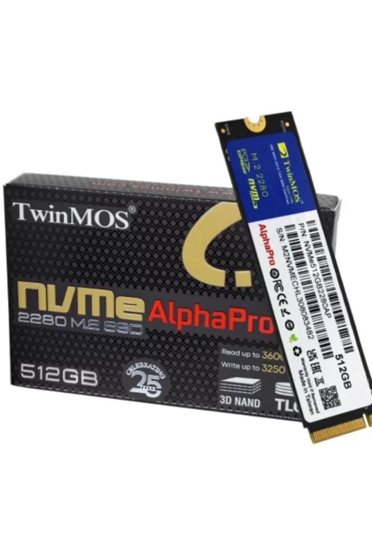 ETK TEKNOLOJİ TwinMOS 512gb M.2 Nvme Ssd 2455mb-1832mb/s Nvmefgbm2280
