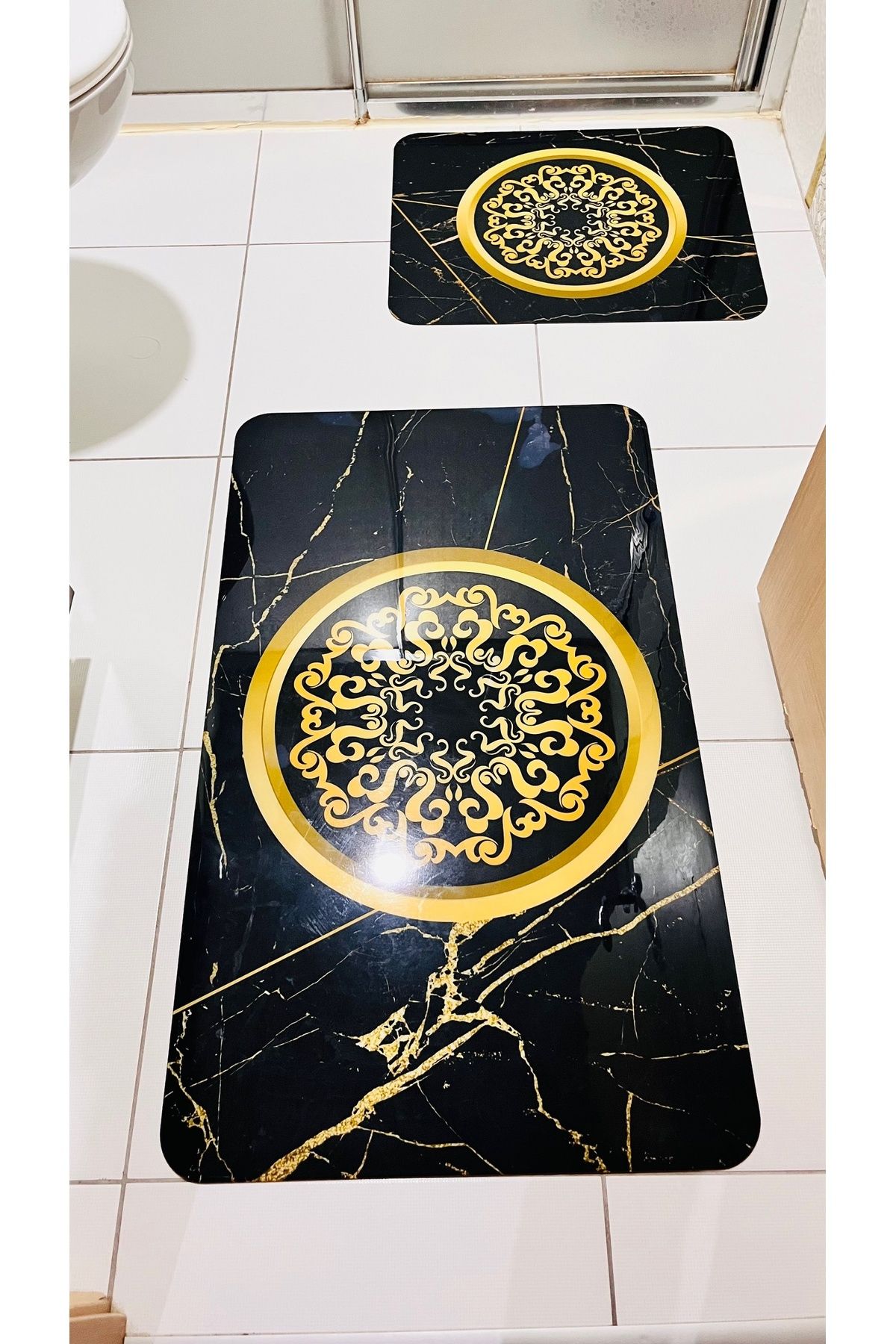 ASİLLVİPZEMİN PVC BANYO PASPAS,PASPAS,ŞIK PASPAS,KAPI ÖNÜ PASPAS (98x58 cm - 58x48 cm)