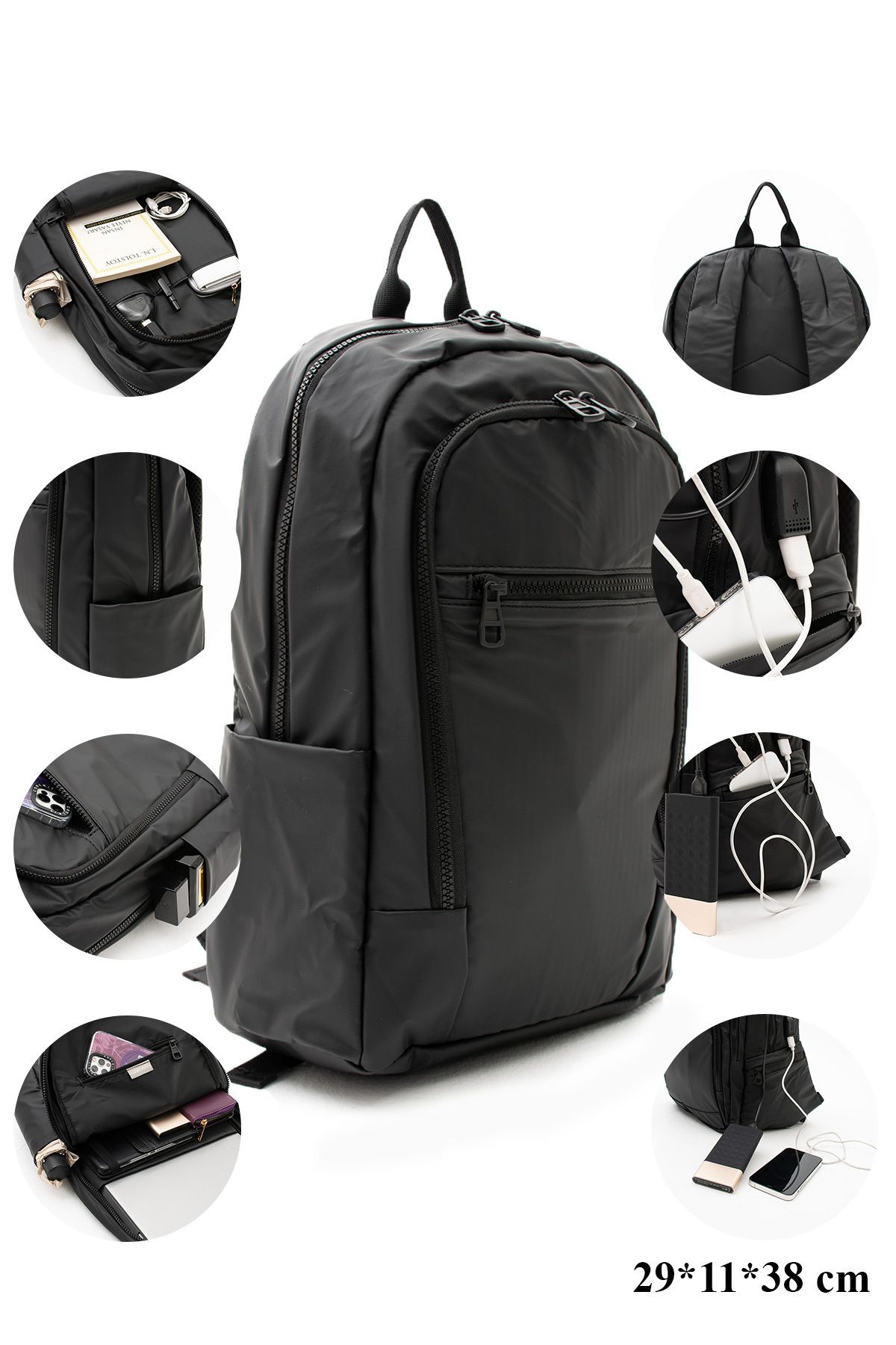 OLDSO Sanmorris Unisex Suya Dayanıklı Orta Boy Laptop Bölmeli Seyahat, İş ve Okul Sırt Çantası 5002