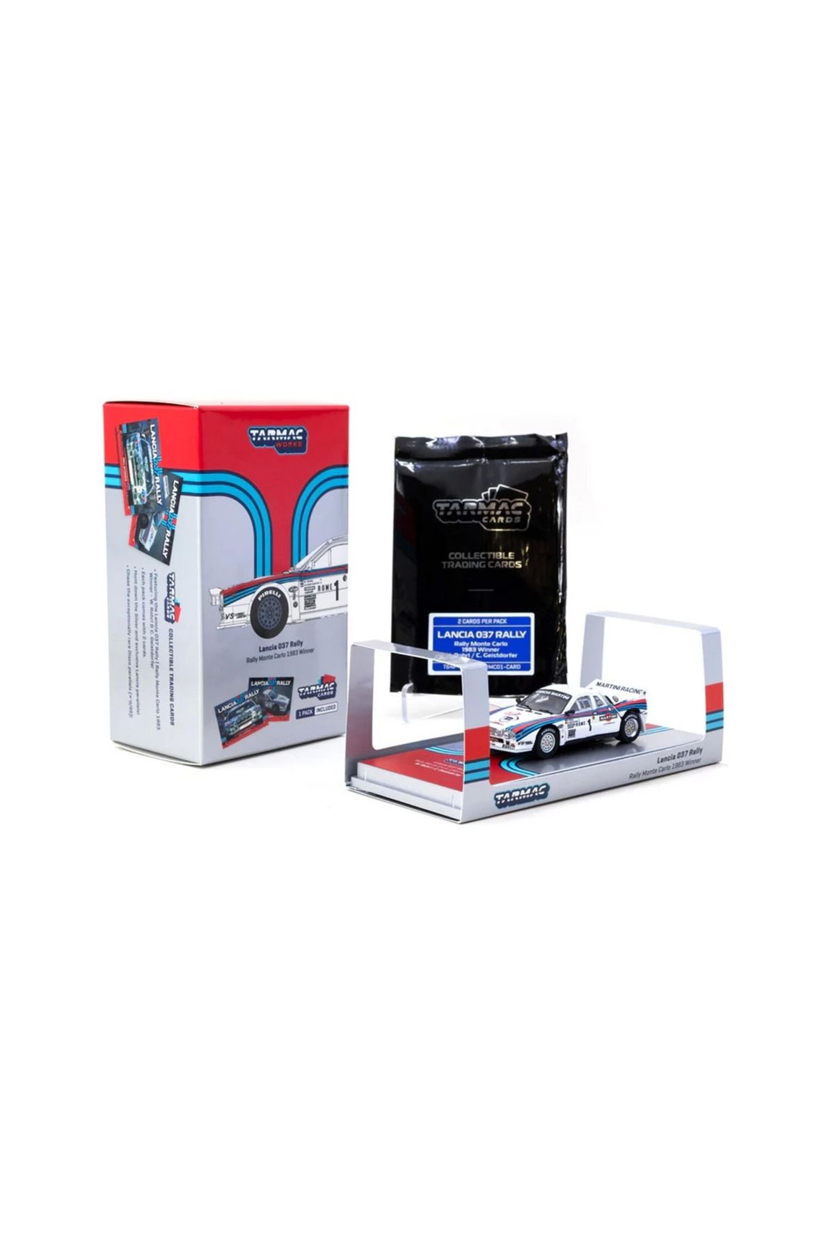 estevia 1/64 Lan 037 Rally Rally Monte Carlo 1983 #1 With Tarmac Cards Yeni!!!