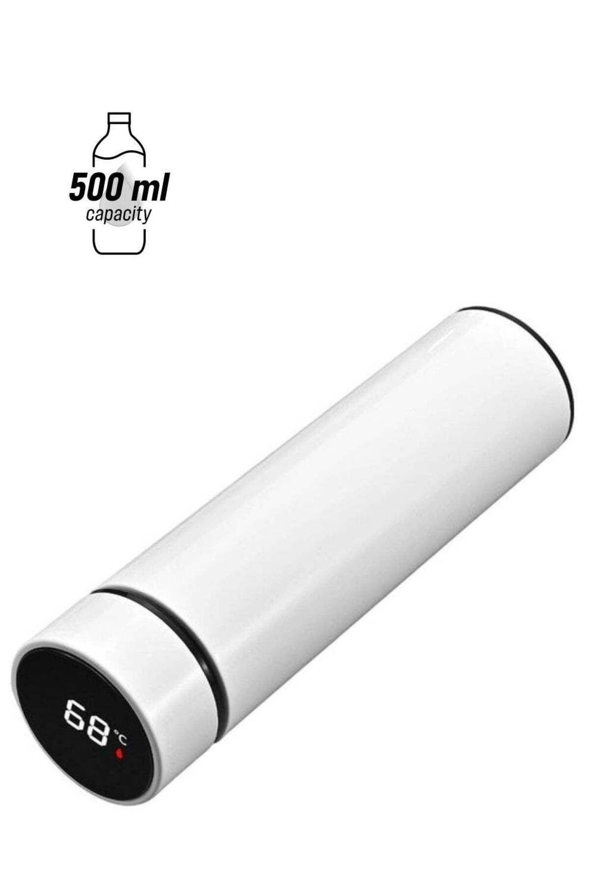 XIUWOO-LED Smart Temperature Display Vacuum Thermal Bottle White 500ml 1