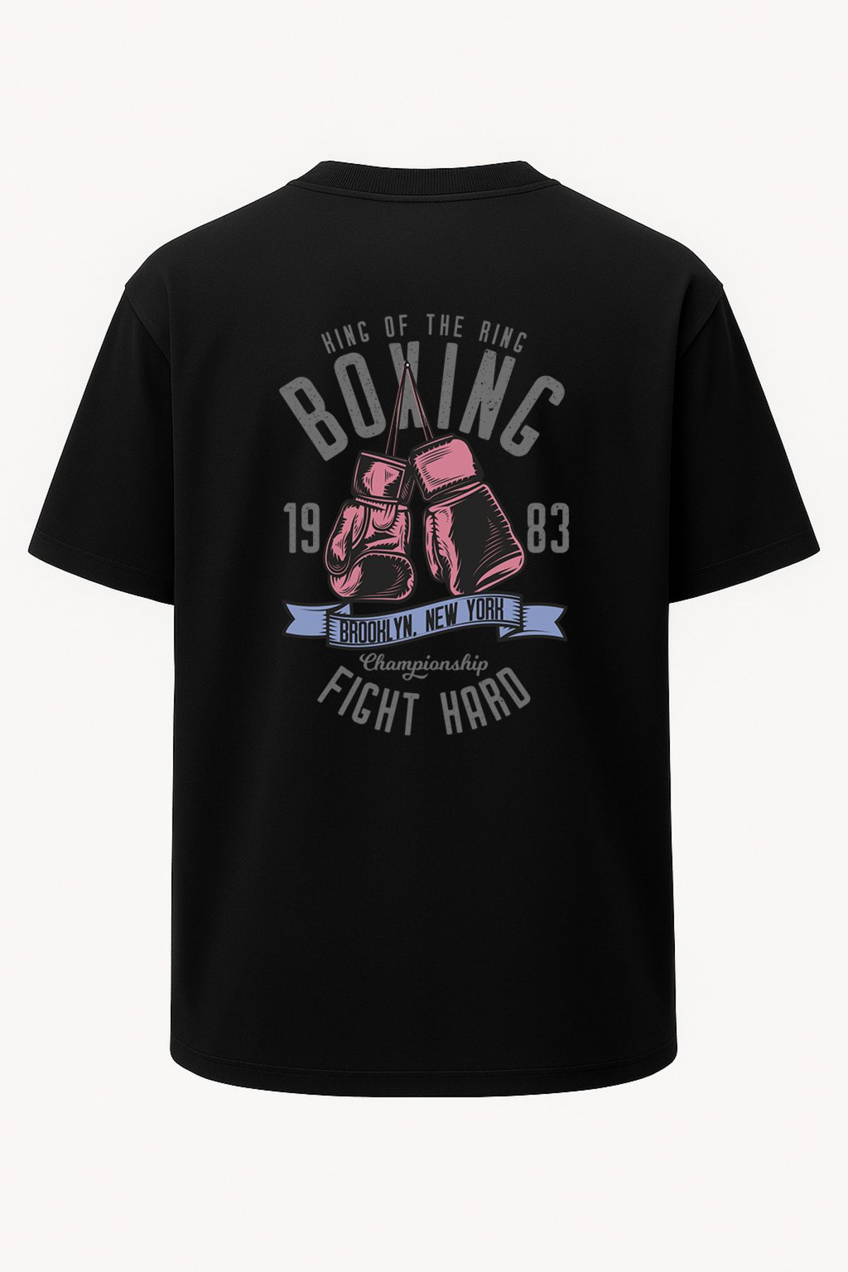 nirvoda Oversize Boks Brooklyn Baskılı Unisex Tişört