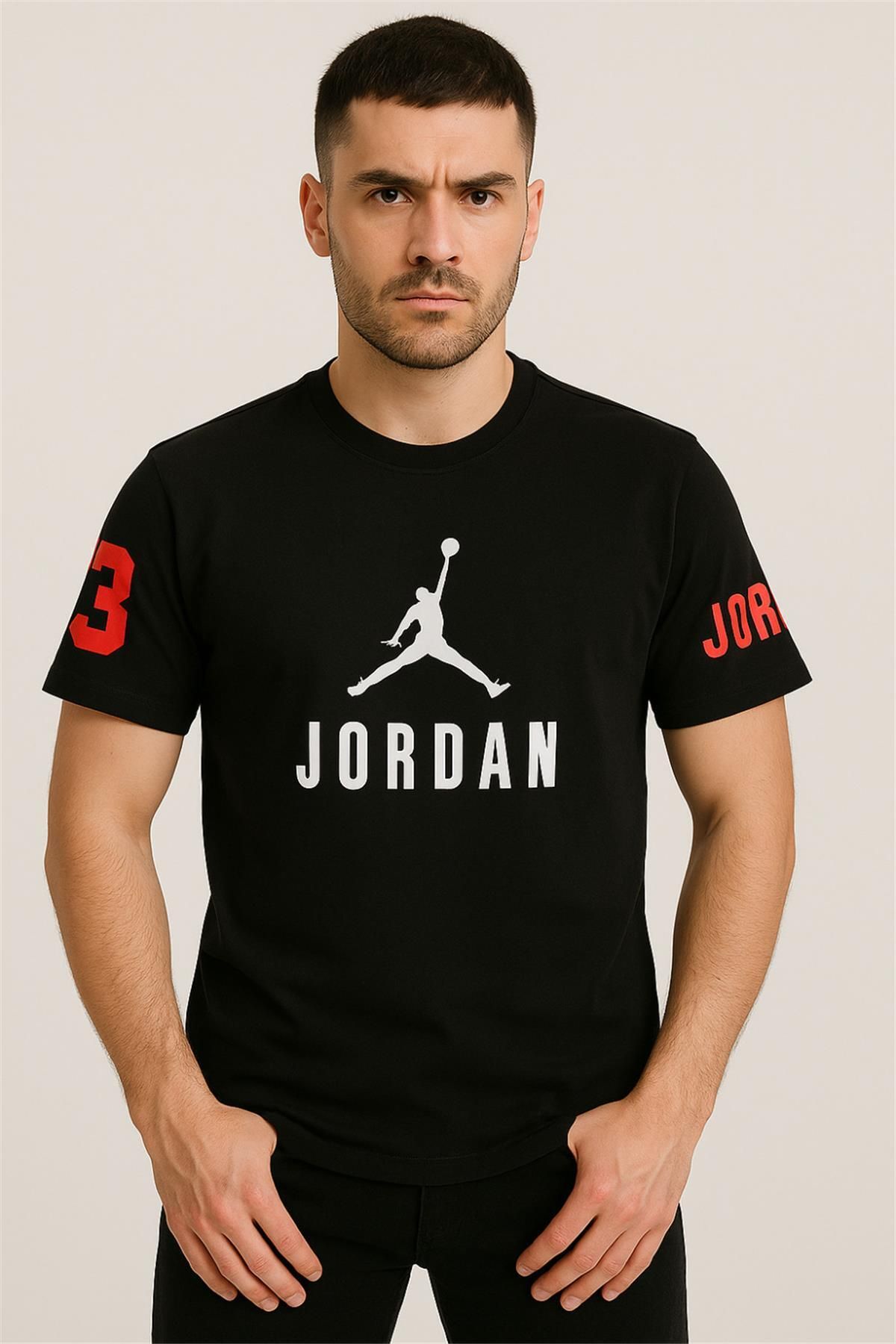 JORDANS JORDON BASKILI T-SHİRT SİYAH
