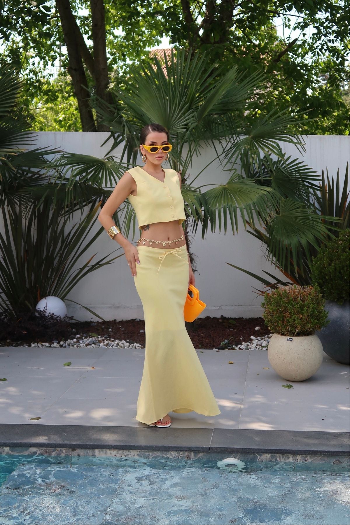 Swass Palma Summer Rebecca Maxi Keten Etek Sarı