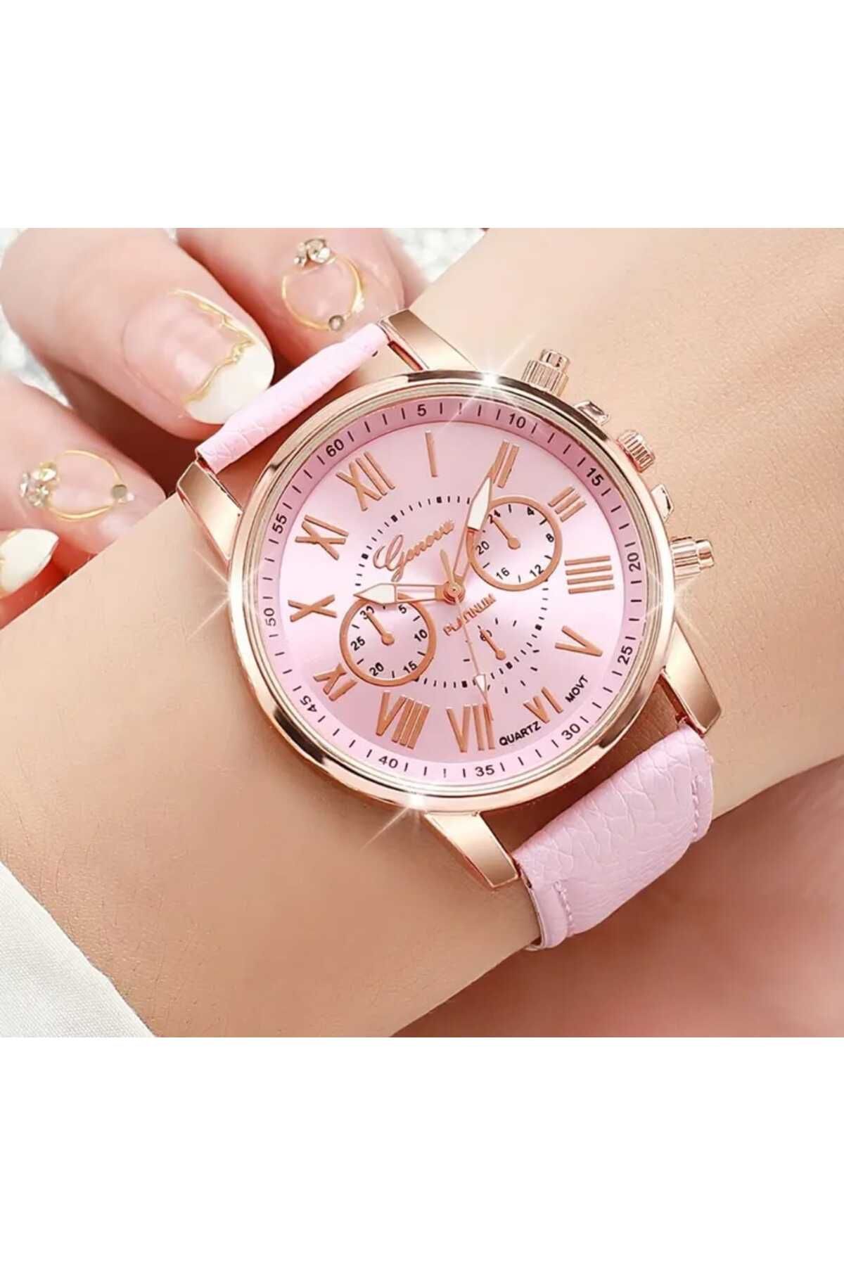 rose moda KADIN KUVARS SAAT,ROMA RAKAMLI.SUNİ DERİ KAYIŞ .YUVARLAK KASA
