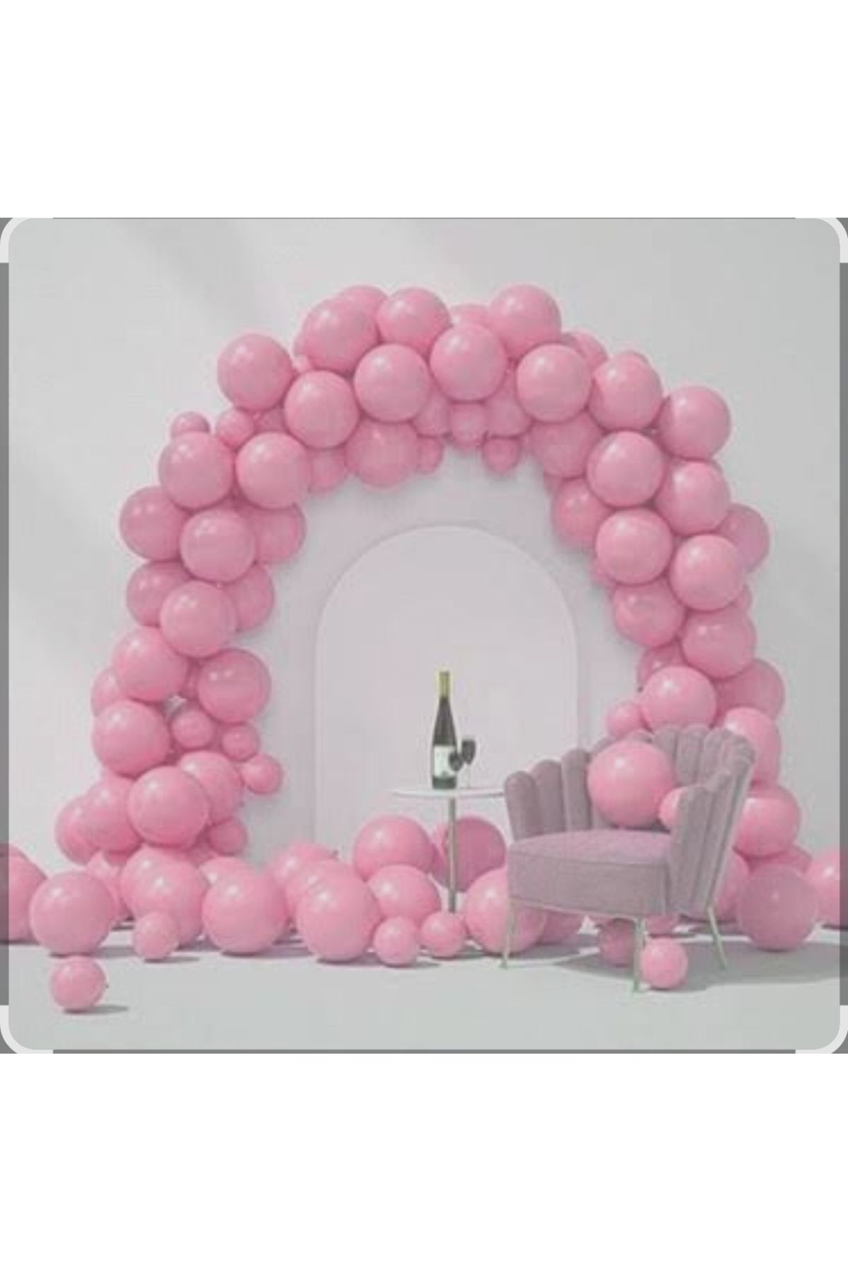 B&K süs ve tasarım 50 adet açık pembe pastel balon